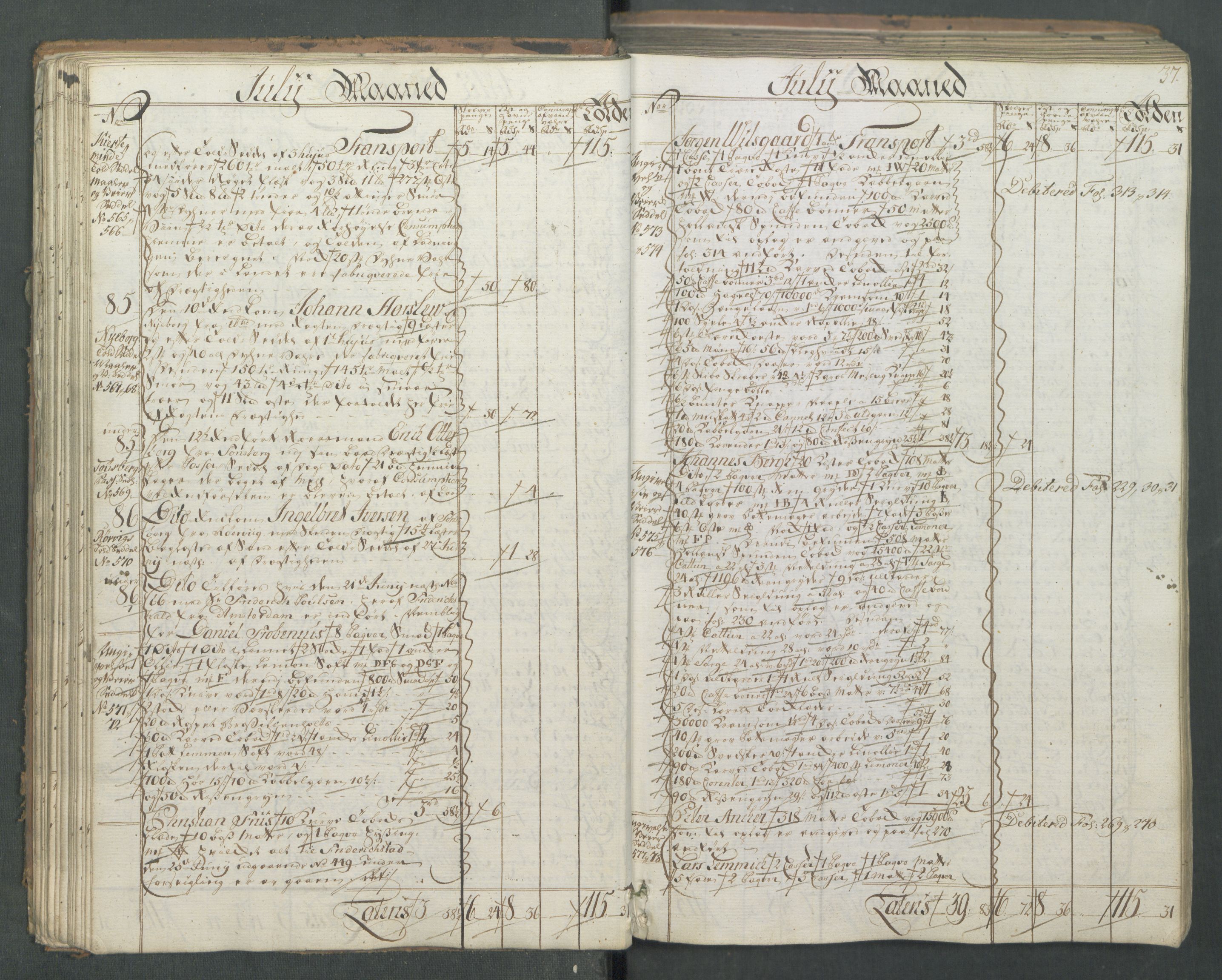 Generaltollkammeret, tollregnskaper, AV/RA-EA-5490/R01/L0046/0001: Tollregnskaper Fredrikshald / Inngående hovedtollbok, 1762, p. 36b-37a