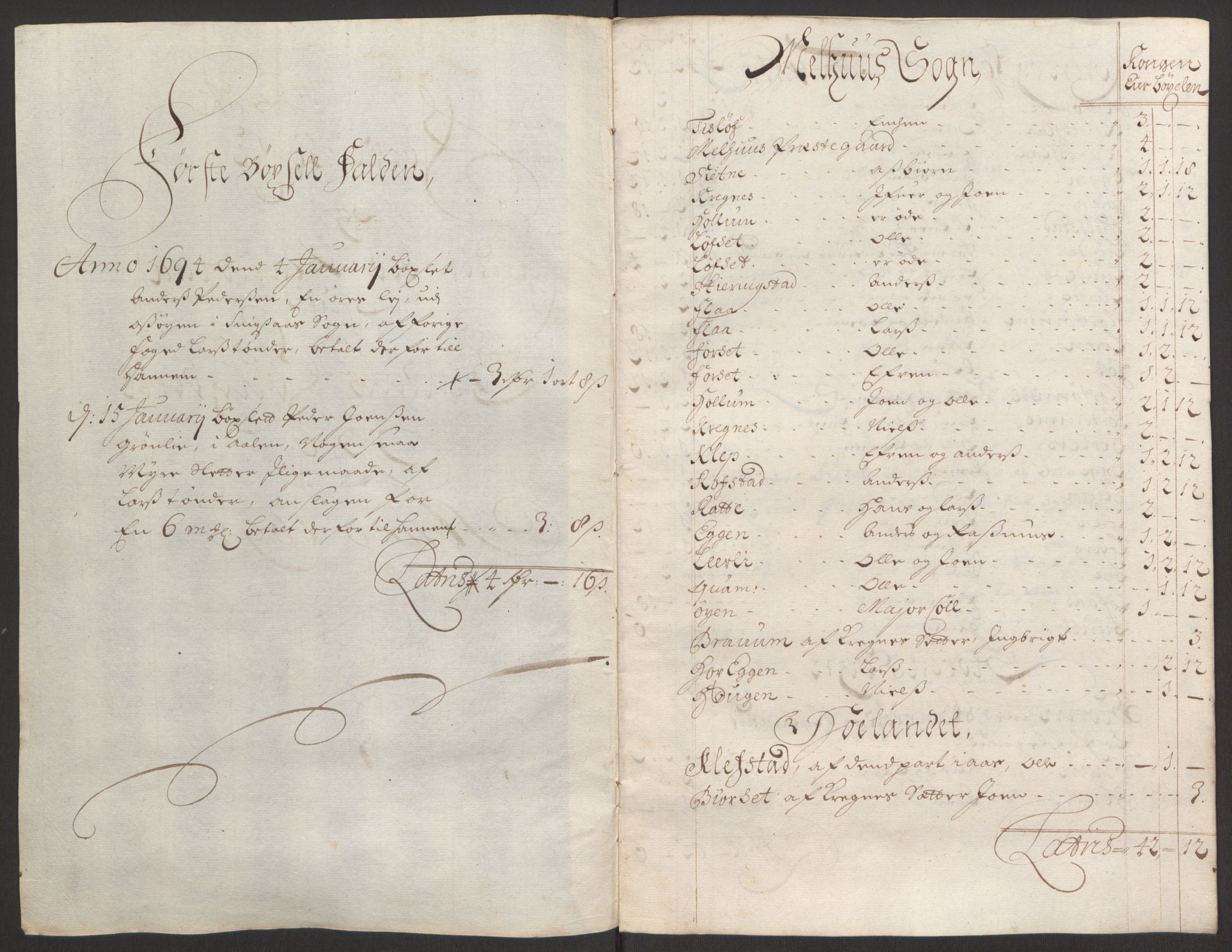 Rentekammeret inntil 1814, Reviderte regnskaper, Fogderegnskap, RA/EA-4092/R60/L3944: Fogderegnskap Orkdal og Gauldal, 1694, p. 387