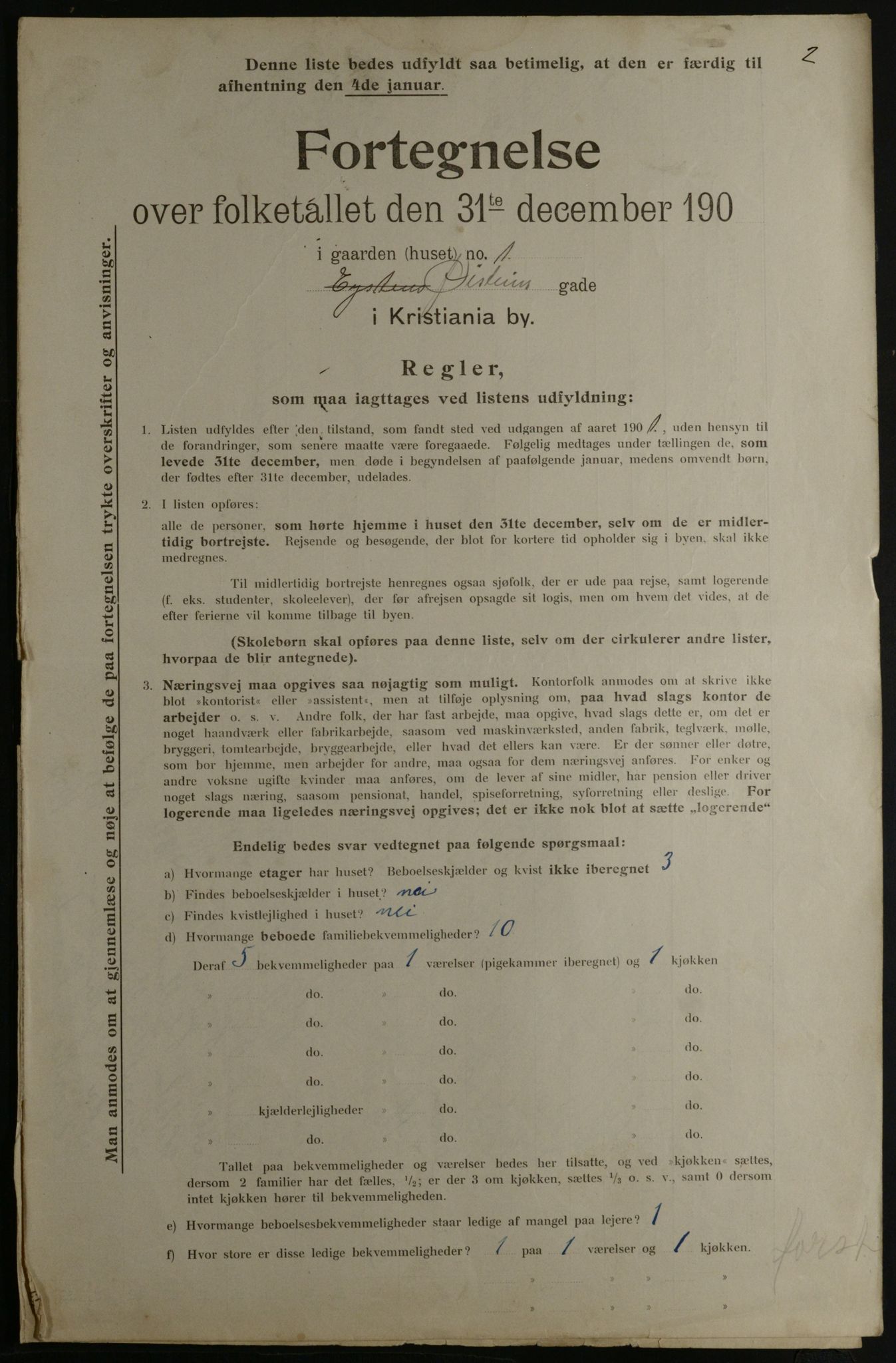 OBA, Municipal Census 1901 for Kristiania, 1901, p. 19834