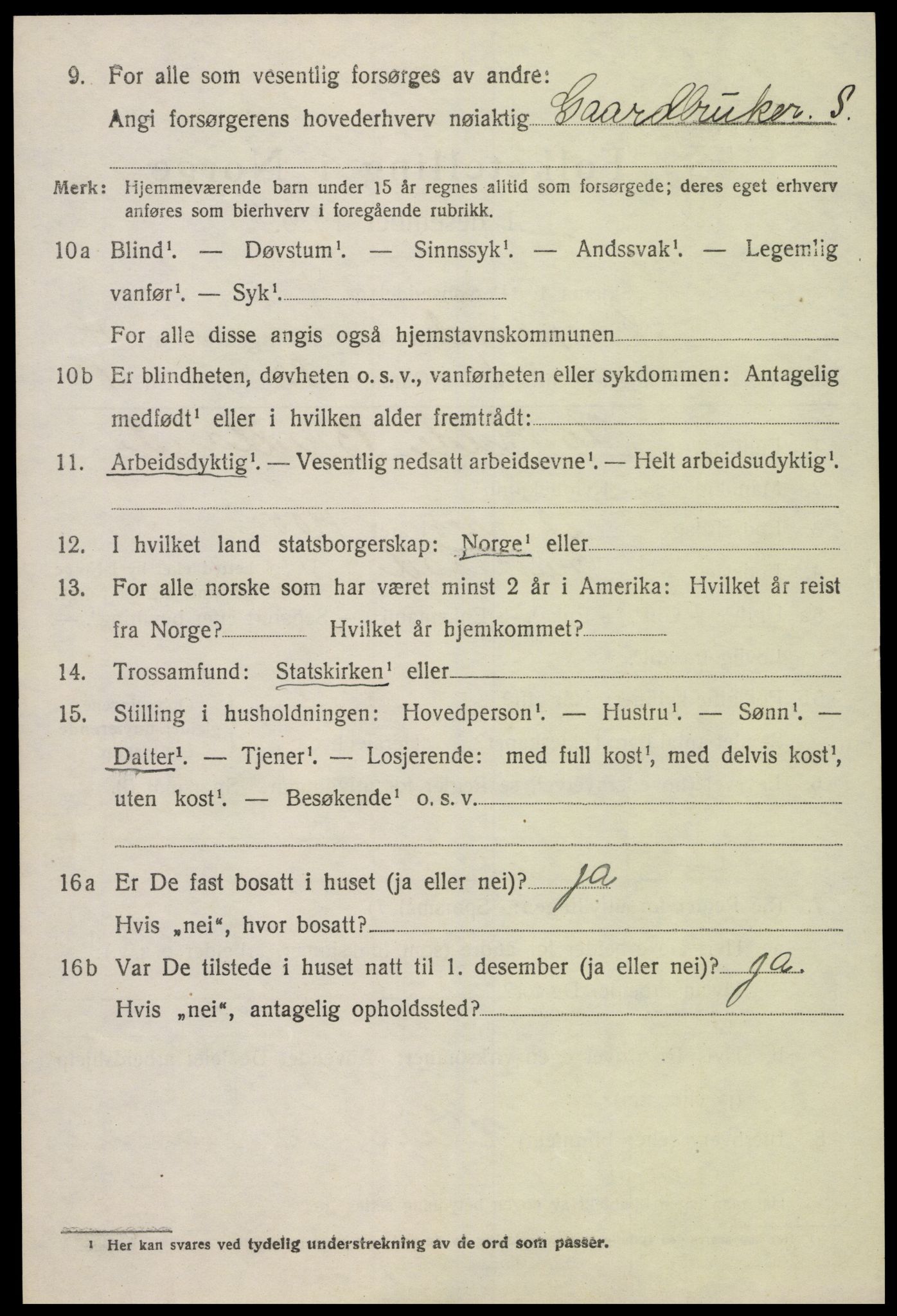 SAK, 1920 census for Greipstad, 1920, p. 1505