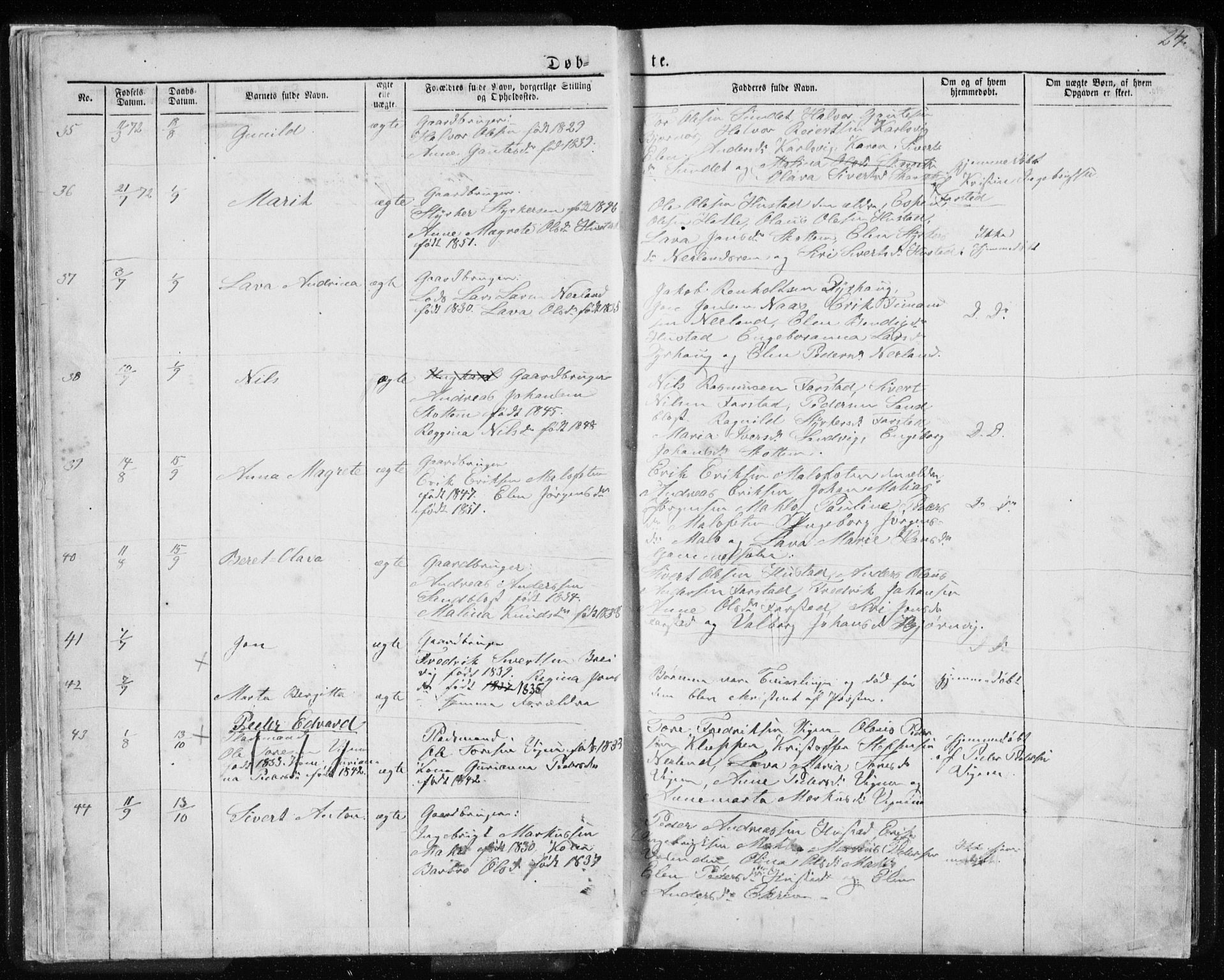 Ministerialprotokoller, klokkerbøker og fødselsregistre - Møre og Romsdal, AV/SAT-A-1454/567/L0782: Parish register (copy) no. 567C02, 1867-1886, p. 24