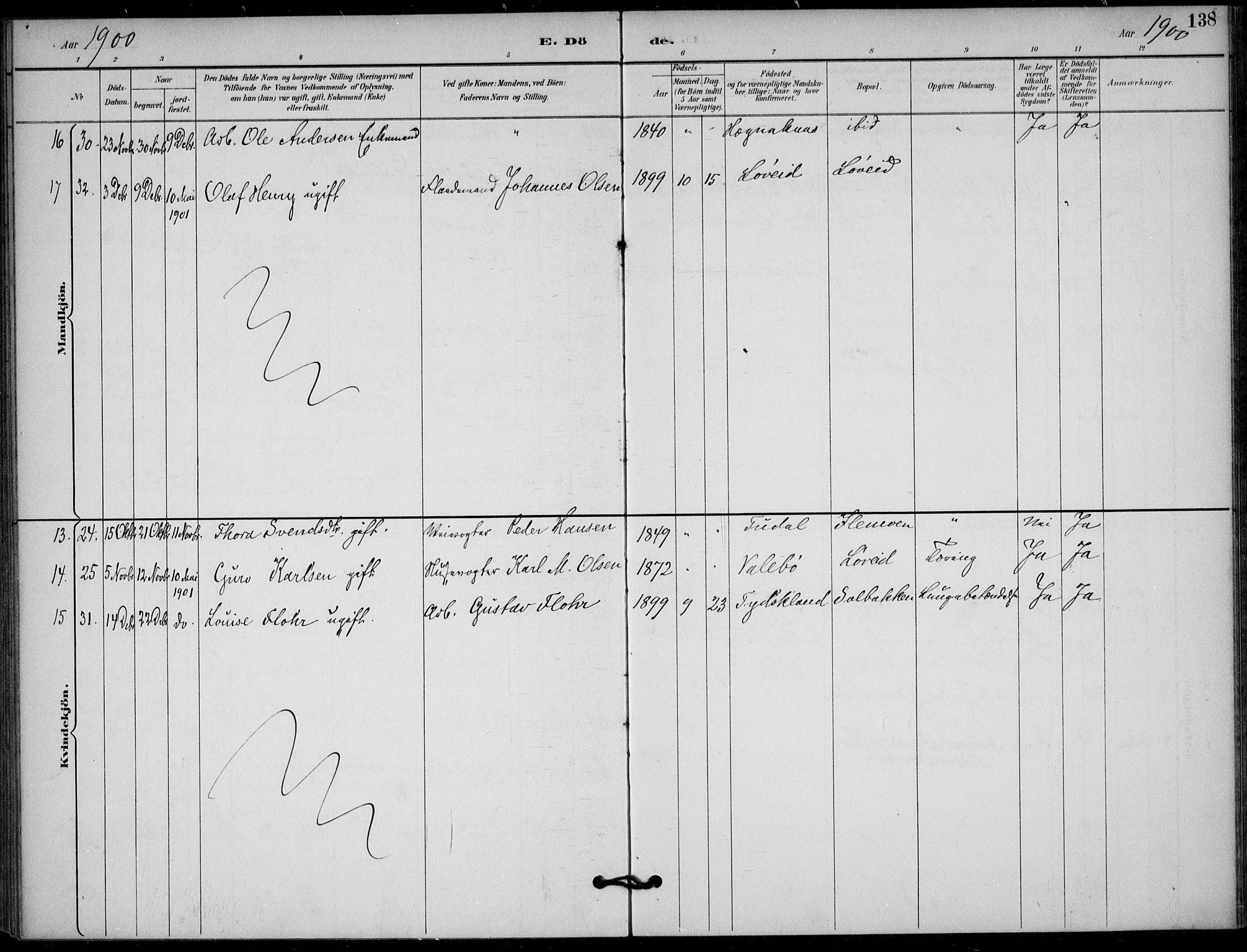 Solum kirkebøker, AV/SAKO-A-306/F/Fb/L0002: Parish register (official) no. II 2, 1893-1901, p. 138