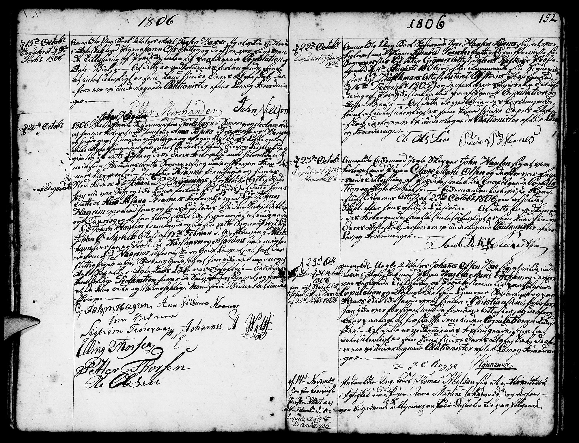 Nykirken Sokneprestembete, SAB/A-77101/H/Haa/L0008: Parish register (official) no. A 8, 1776-1814, p. 152