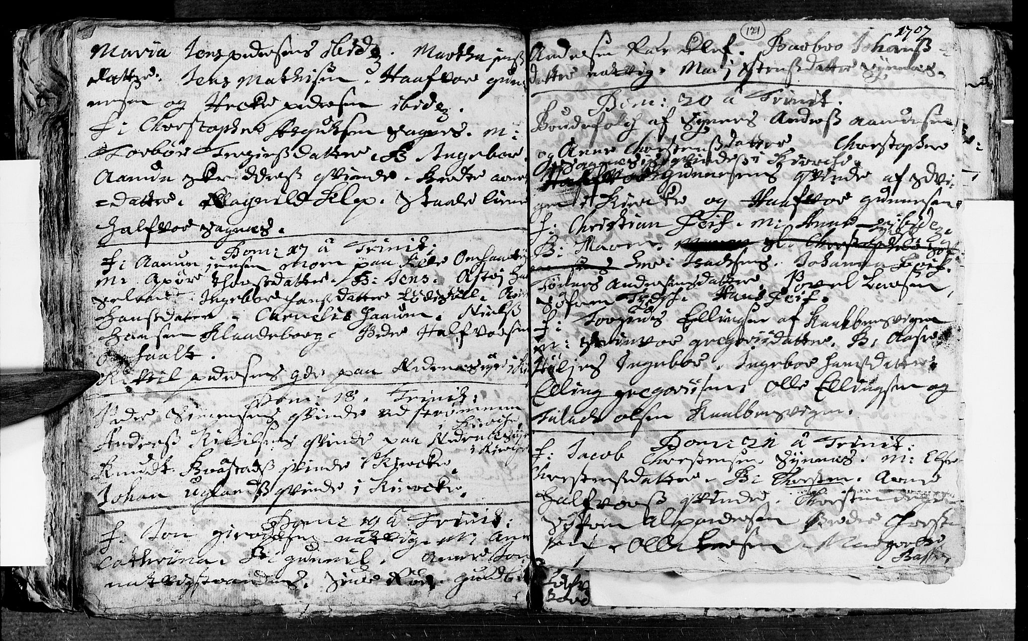 Øyestad sokneprestkontor, AV/SAK-1111-0049/F/Fa/L0002: Parish register (official) no. A 2, 1692-1722, p. 121