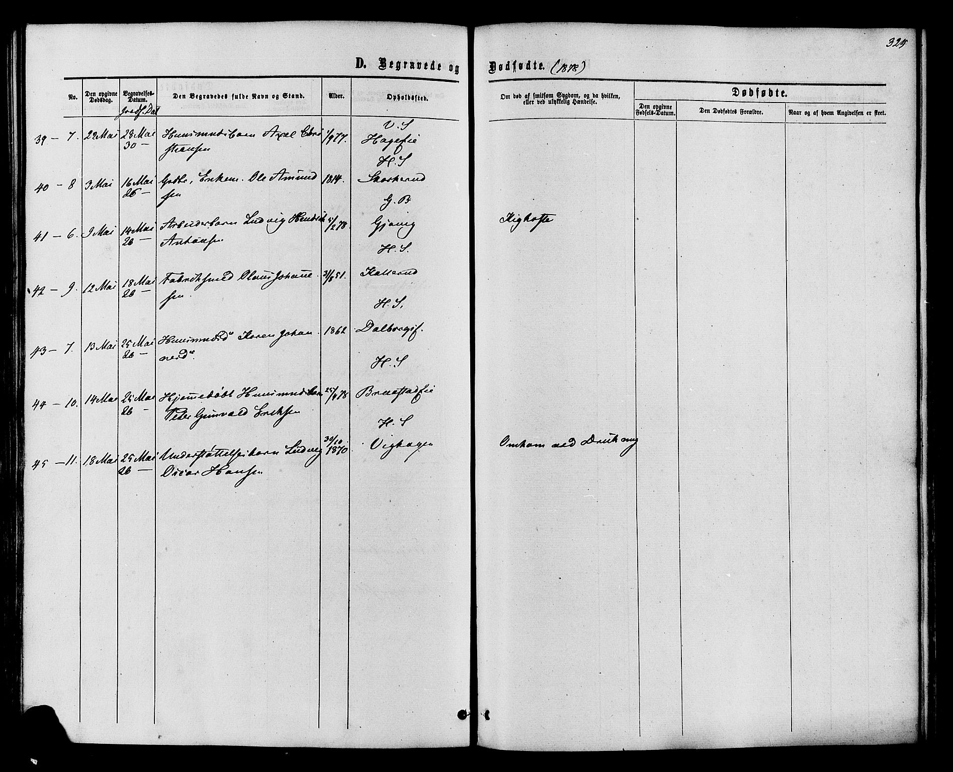 Vardal prestekontor, AV/SAH-PREST-100/H/Ha/Haa/L0007: Parish register (official) no. 7, 1867-1878, p. 324