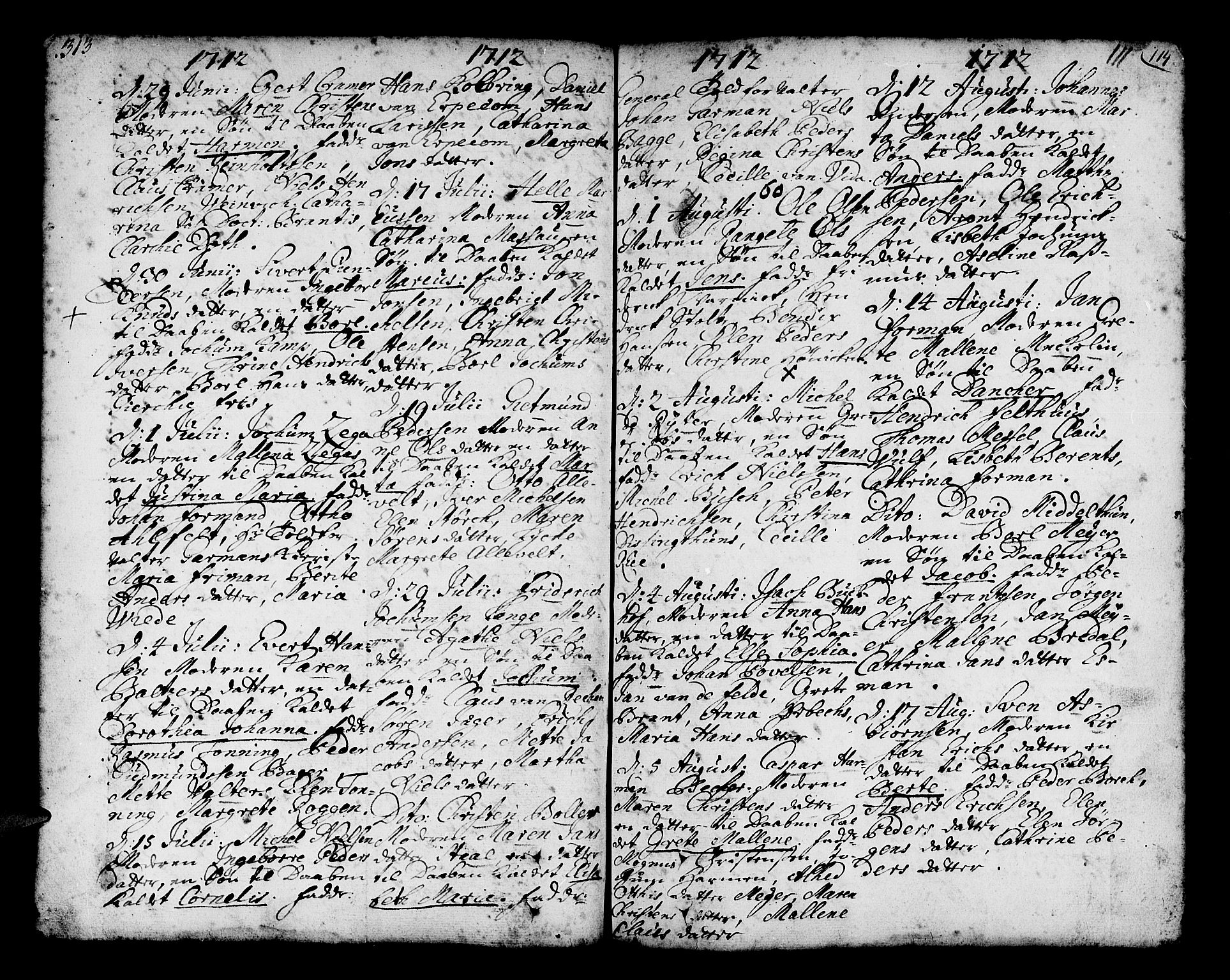 Nykirken Sokneprestembete, AV/SAB-A-77101/H/Haa/L0002: Parish register (official) no. A 2, 1700-1723, p. 111