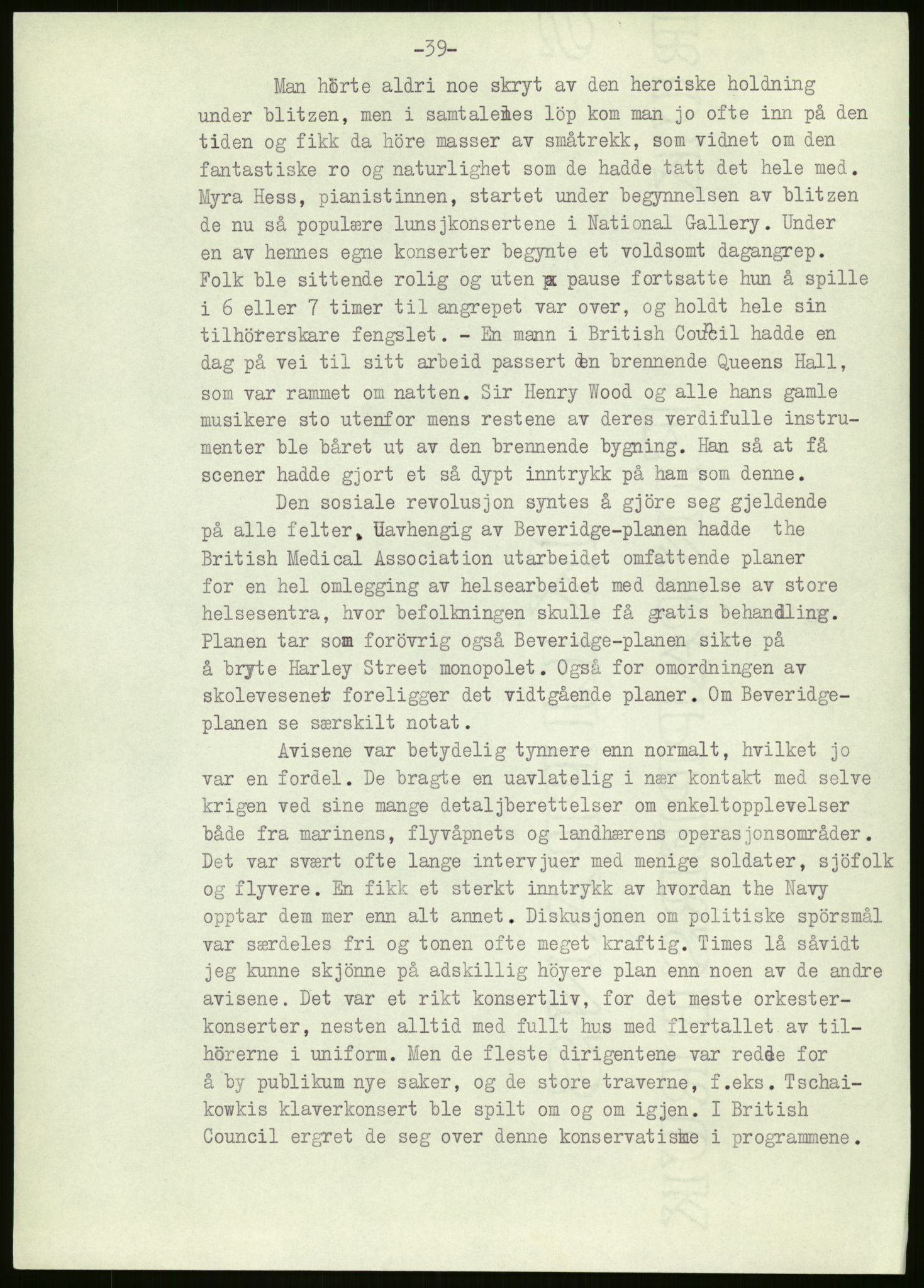 Ustvedt, Hans Jacob / Ustvedt familien, RA/PA-1248/H/L0047/0002: Dagbøker / Londondagboken, 1943, p. 39