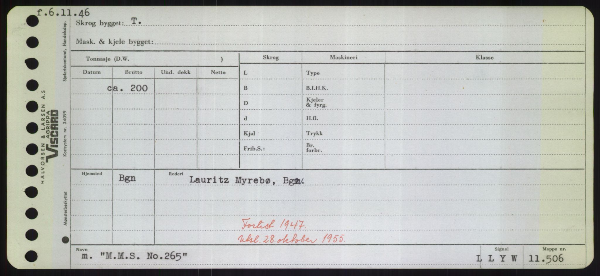 Sjøfartsdirektoratet med forløpere, Skipsmålingen, RA/S-1627/H/Hd/L0024: Fartøy, M-Mim, p. 23