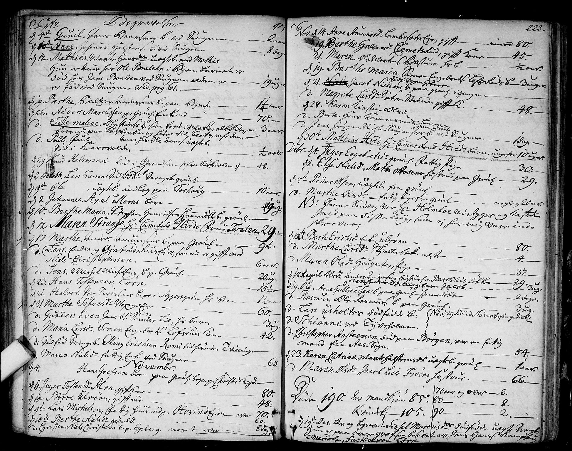 Aker prestekontor kirkebøker, AV/SAO-A-10861/F/L0008: Parish register (official) no. 8, 1749-1765, p. 223