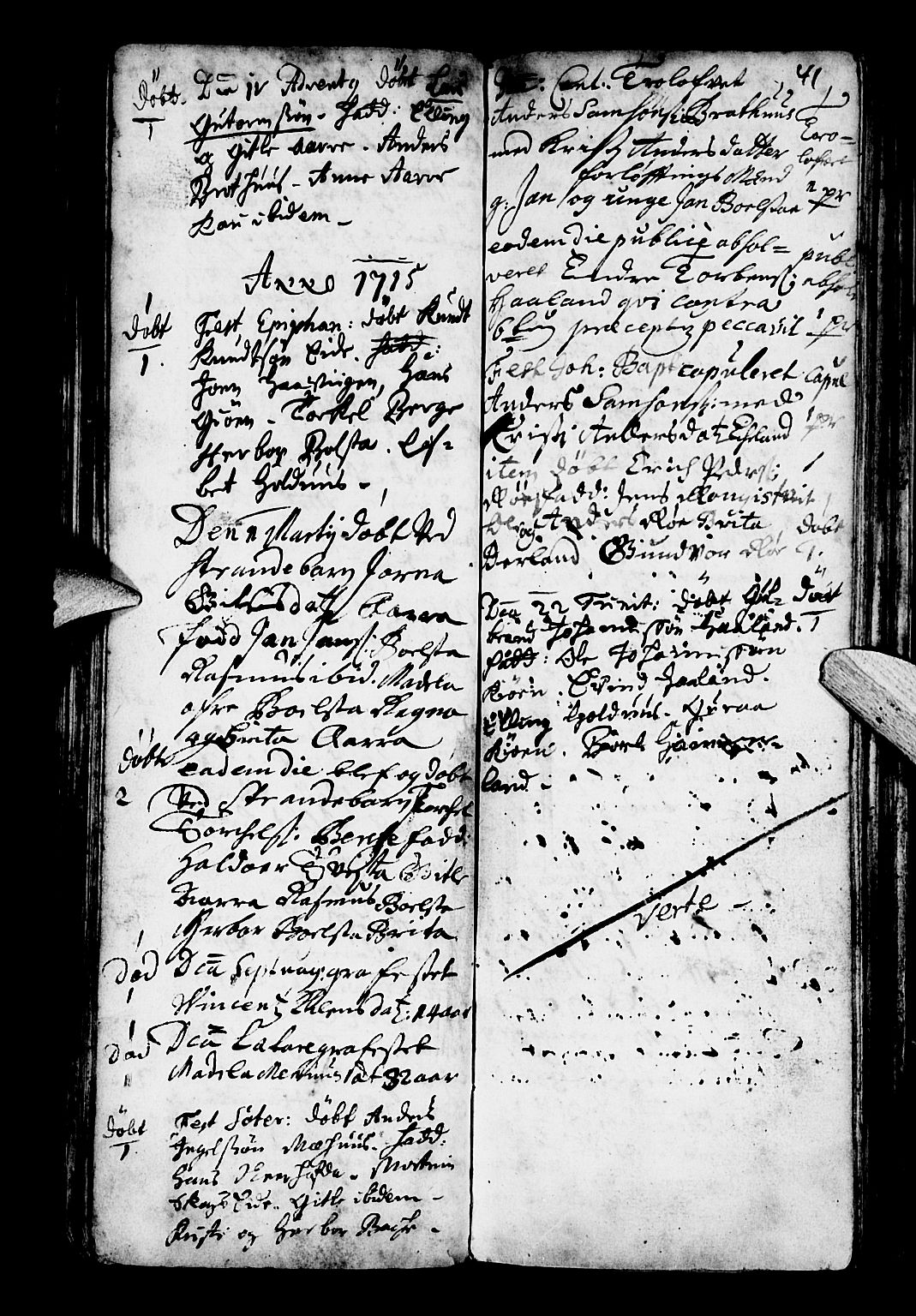 Os sokneprestembete, SAB/A-99929: Parish register (official) no. A 3, 1669-1760, p. 41