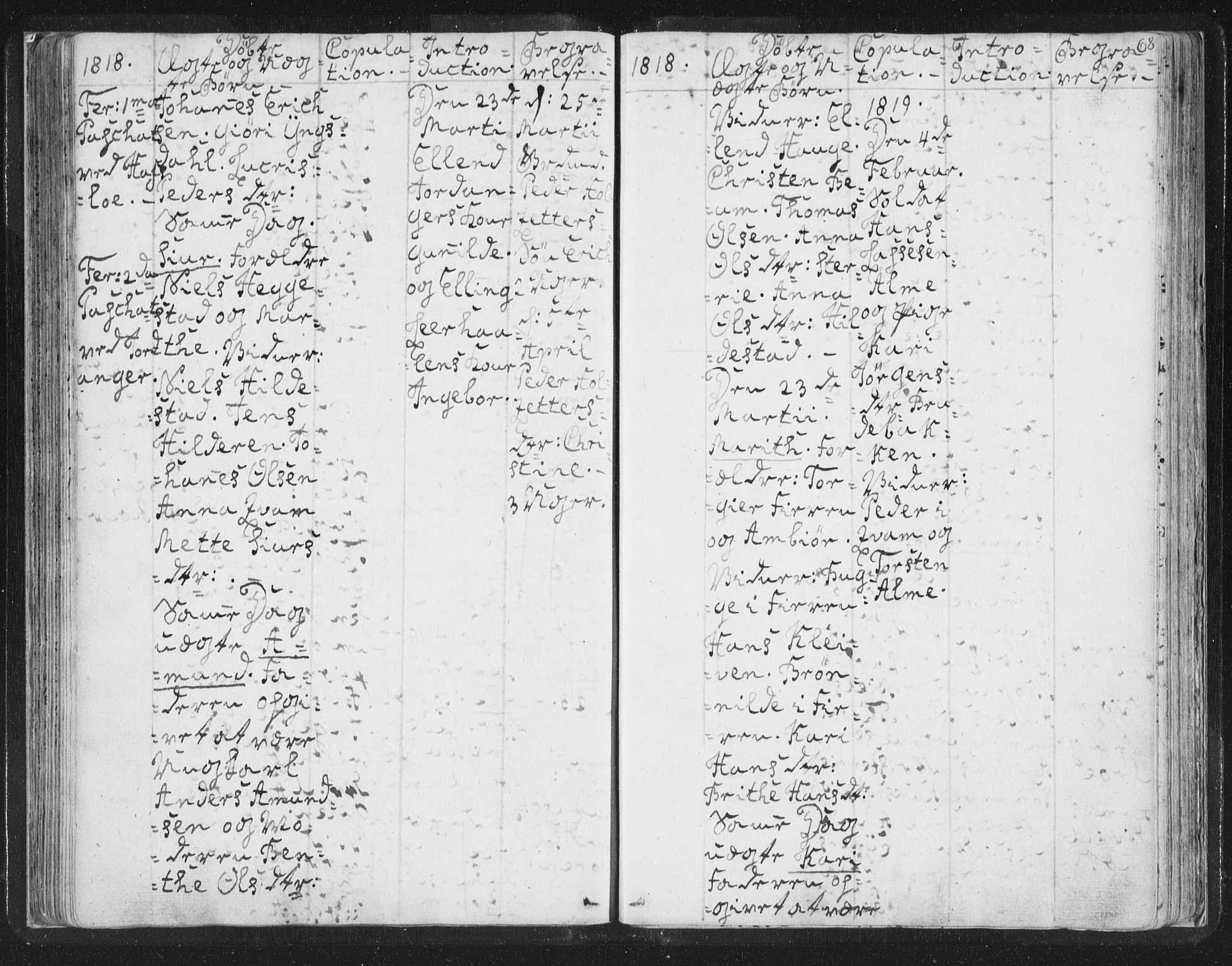 Hafslo sokneprestembete, SAB/A-80301/H/Haa/Haaa/L0003: Parish register (official) no. A 3, 1807-1821, p. 68