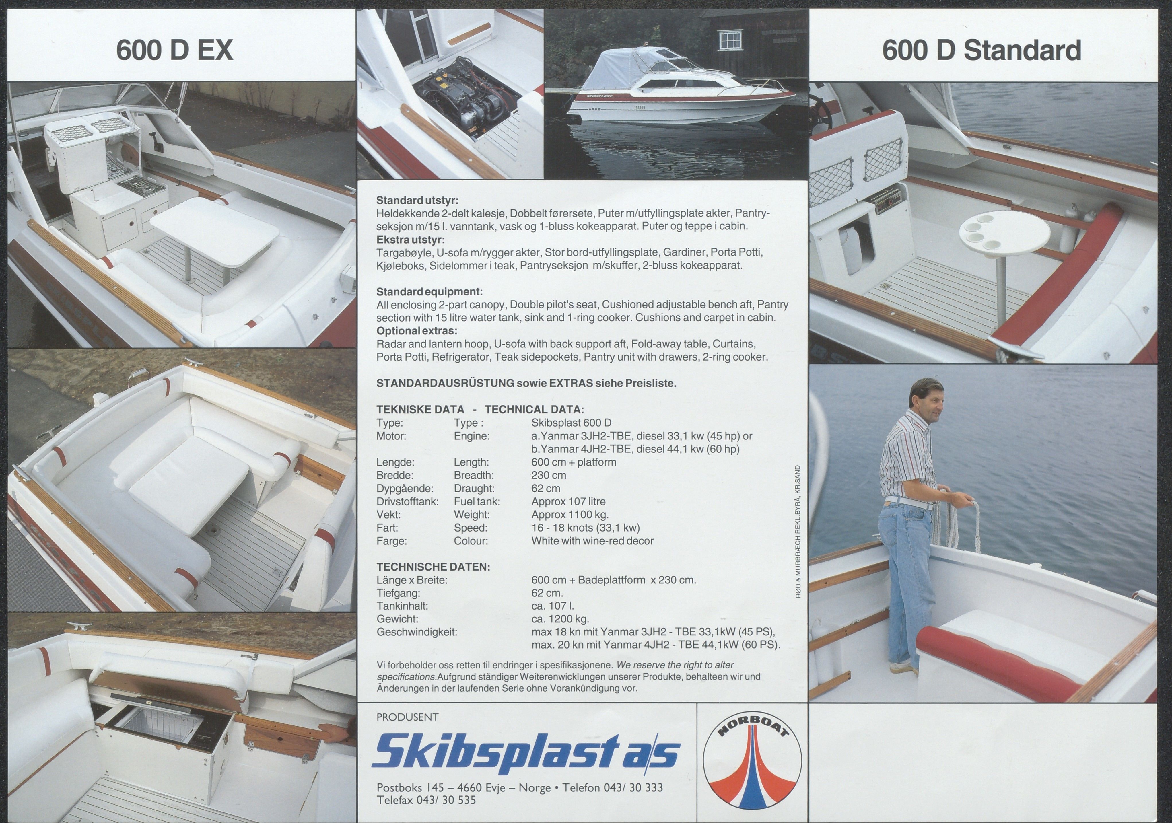 Skibsplast, AAKS/PA-2968/01/X/X01/L0002/0017: Brosjyrer / Skibsplast 600 D (1992-2000), 1992-2000