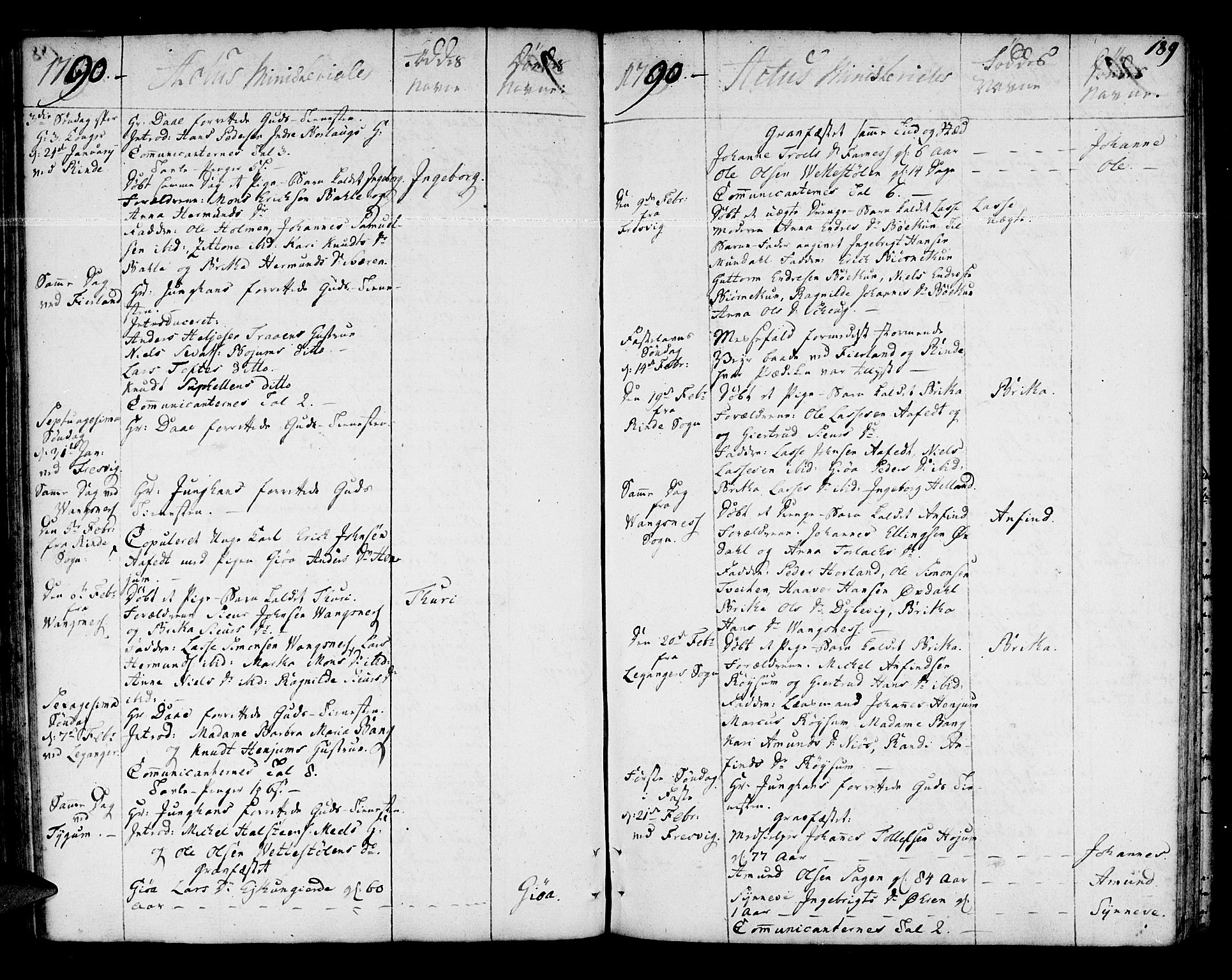 Leikanger sokneprestembete, AV/SAB-A-81001/H/Haa/Haaa/L0004: Parish register (official) no. A 4, 1770-1791, p. 189