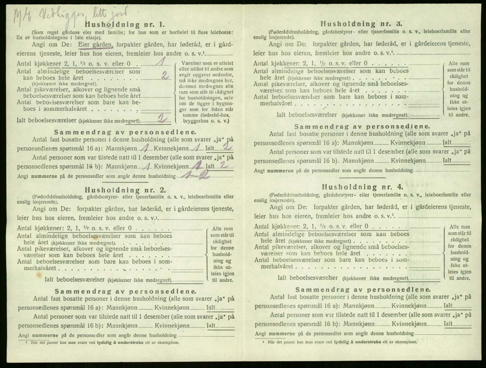 SAKO, 1920 census for Sandeherred, 1920, p. 1482
