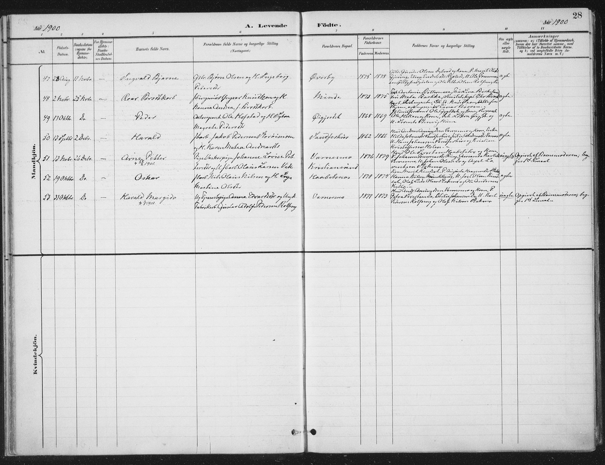 Ministerialprotokoller, klokkerbøker og fødselsregistre - Nord-Trøndelag, SAT/A-1458/709/L0082: Parish register (official) no. 709A22, 1896-1916, p. 28
