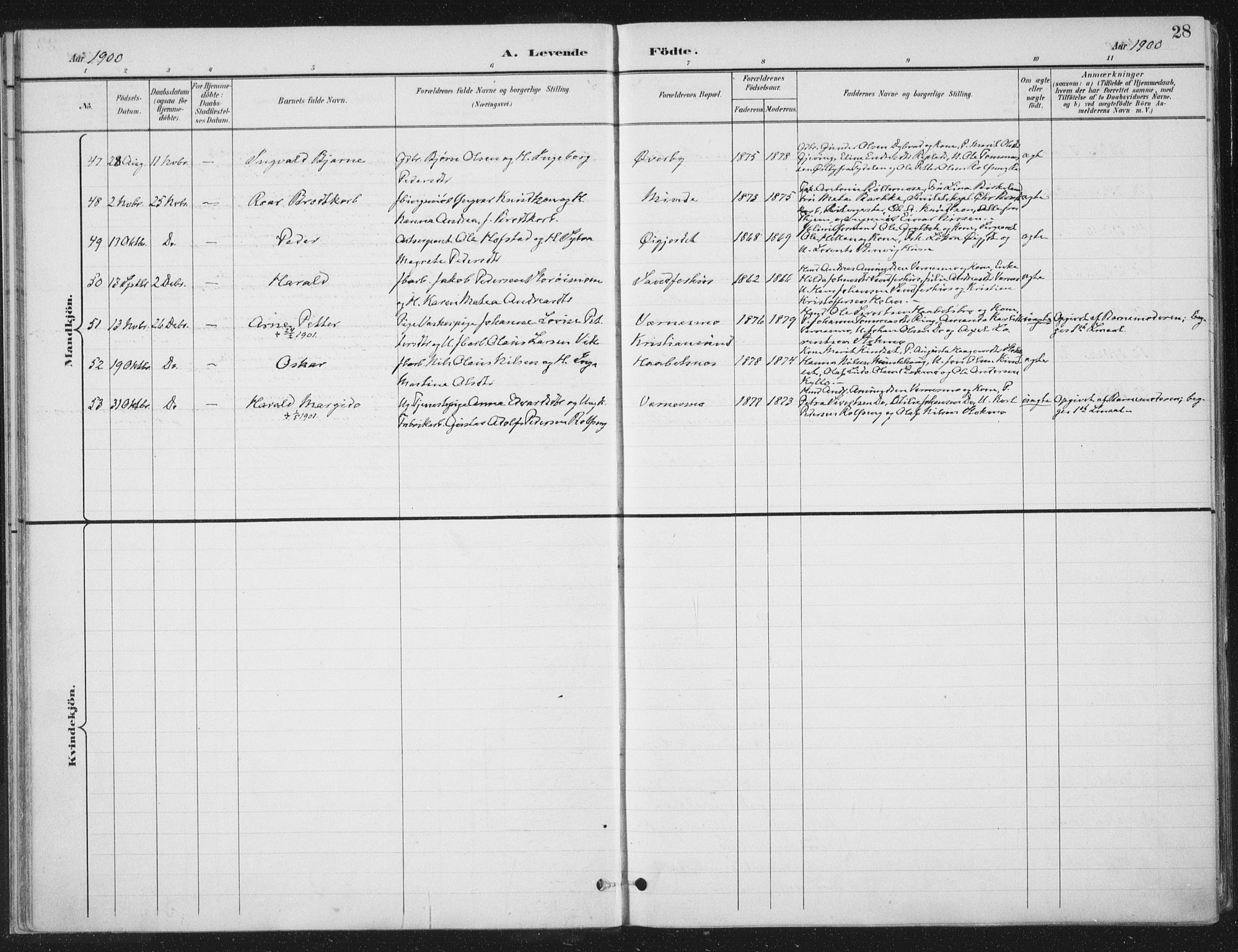 Ministerialprotokoller, klokkerbøker og fødselsregistre - Nord-Trøndelag, AV/SAT-A-1458/709/L0082: Parish register (official) no. 709A22, 1896-1916, p. 28