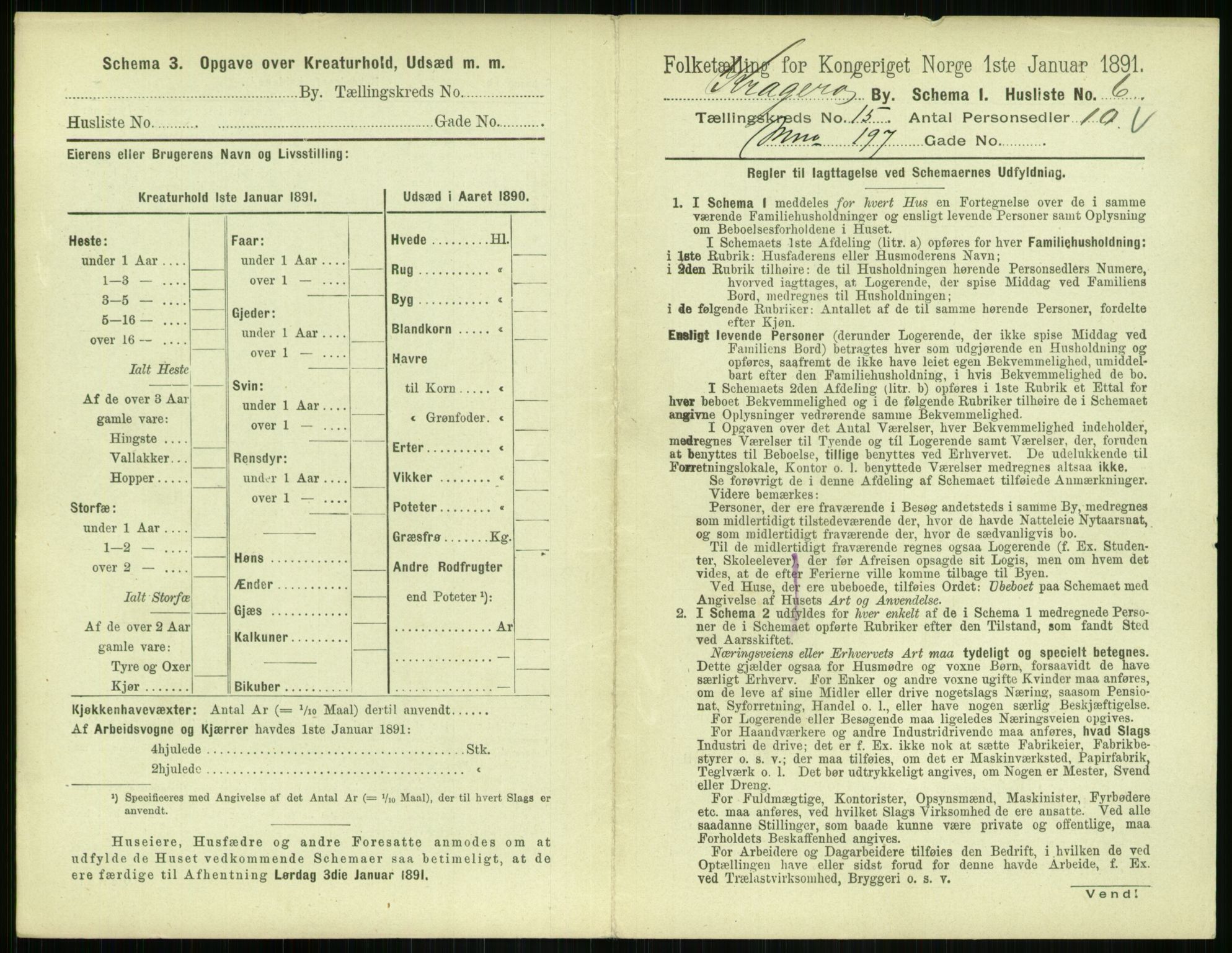 RA, 1891 census for 0801 Kragerø, 1891, p. 712