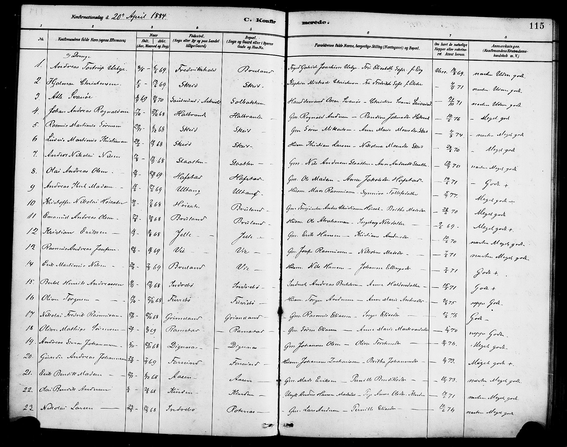 Førde sokneprestembete, AV/SAB-A-79901/H/Haa/Haab/L0001: Parish register (official) no. B 1, 1880-1898, p. 115