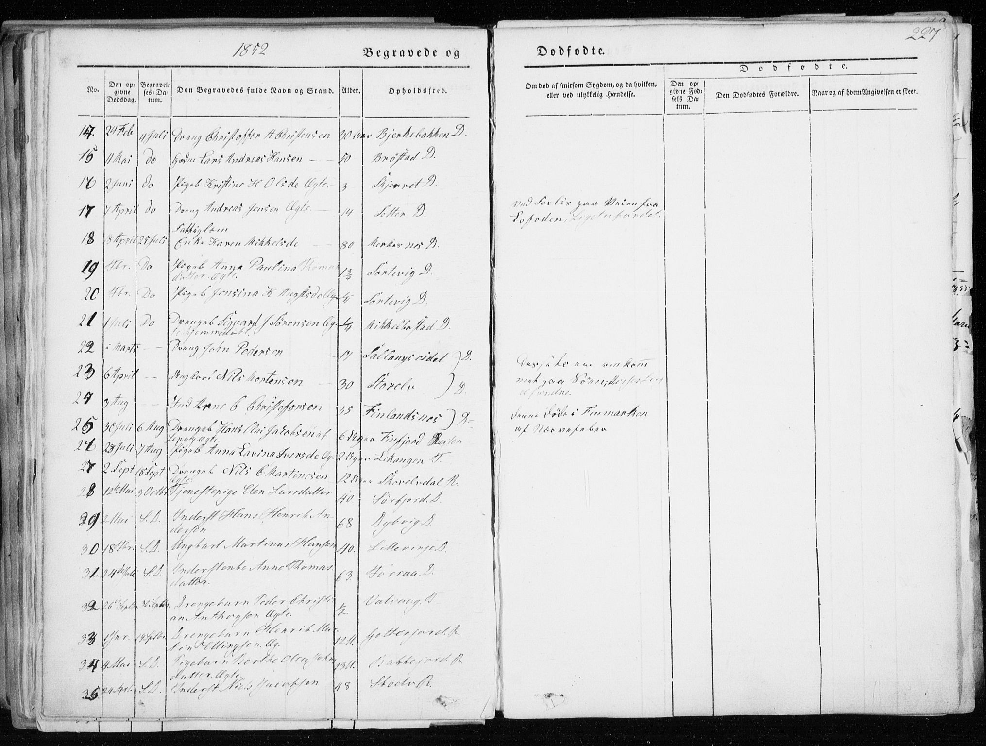 Tranøy sokneprestkontor, SATØ/S-1313/I/Ia/Iaa/L0006kirke: Parish register (official) no. 6, 1844-1855, p. 227