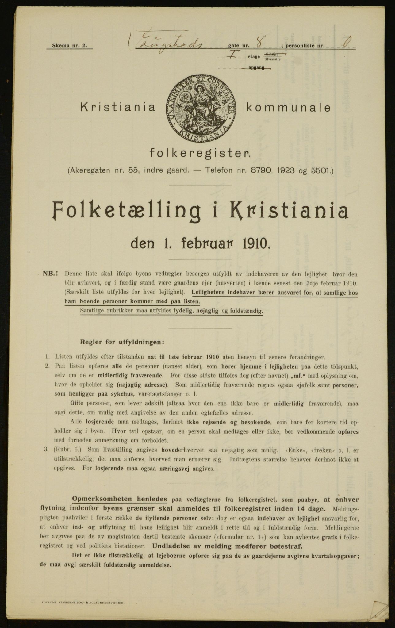 OBA, Municipal Census 1910 for Kristiania, 1910, p. 23825