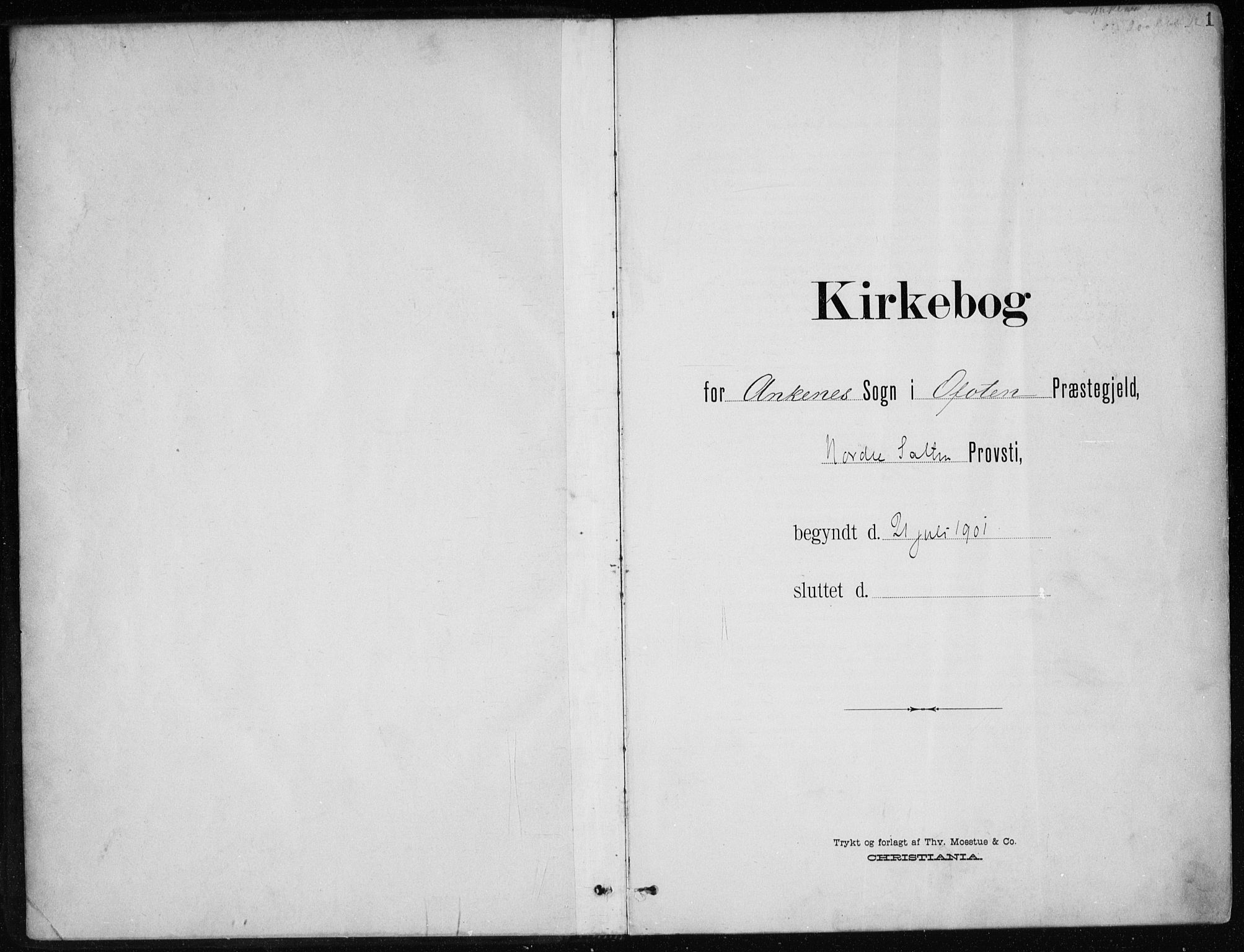 Ministerialprotokoller, klokkerbøker og fødselsregistre - Nordland, SAT/A-1459/866/L0941: Parish register (official) no. 866A04, 1901-1917, p. 1