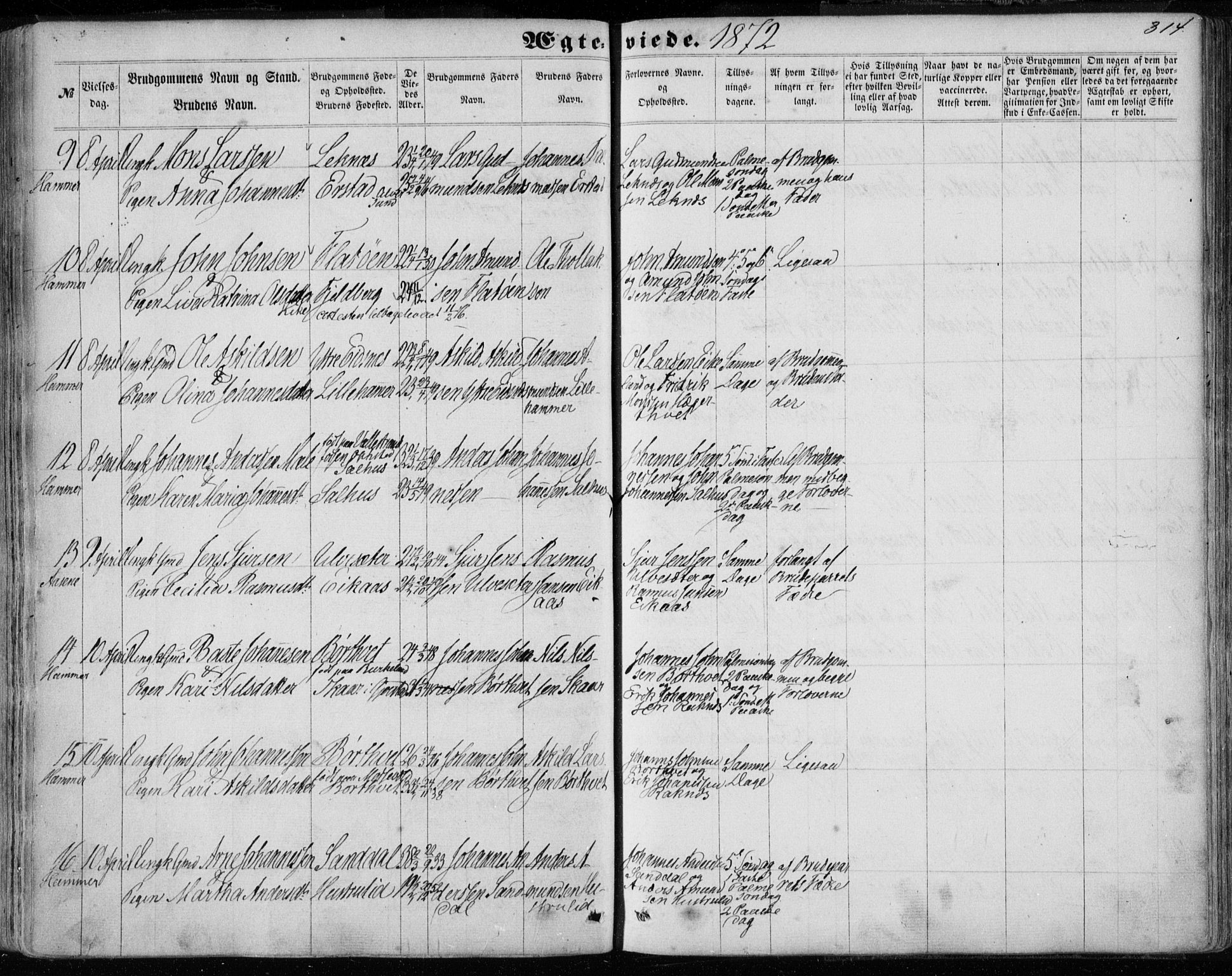 Hamre sokneprestembete, AV/SAB-A-75501/H/Ha/Haa/Haaa/L0014: Parish register (official) no. A 14, 1858-1872, p. 314