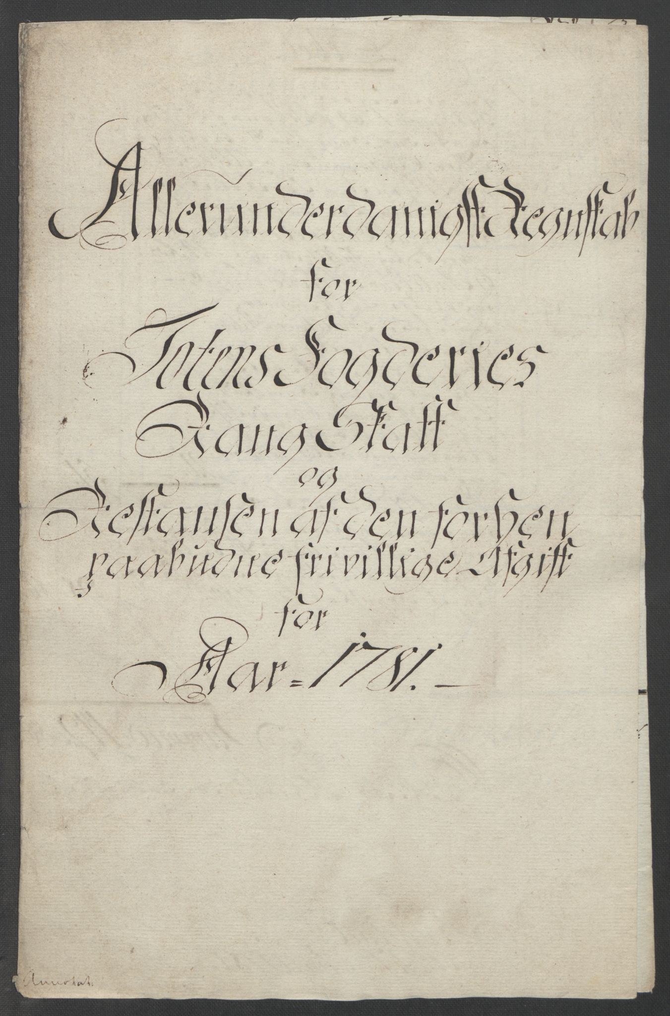 Rentekammeret inntil 1814, Reviderte regnskaper, Fogderegnskap, RA/EA-4092/R19/L1399: Fogderegnskap Toten, Hadeland og Vardal, 1762-1783, p. 530