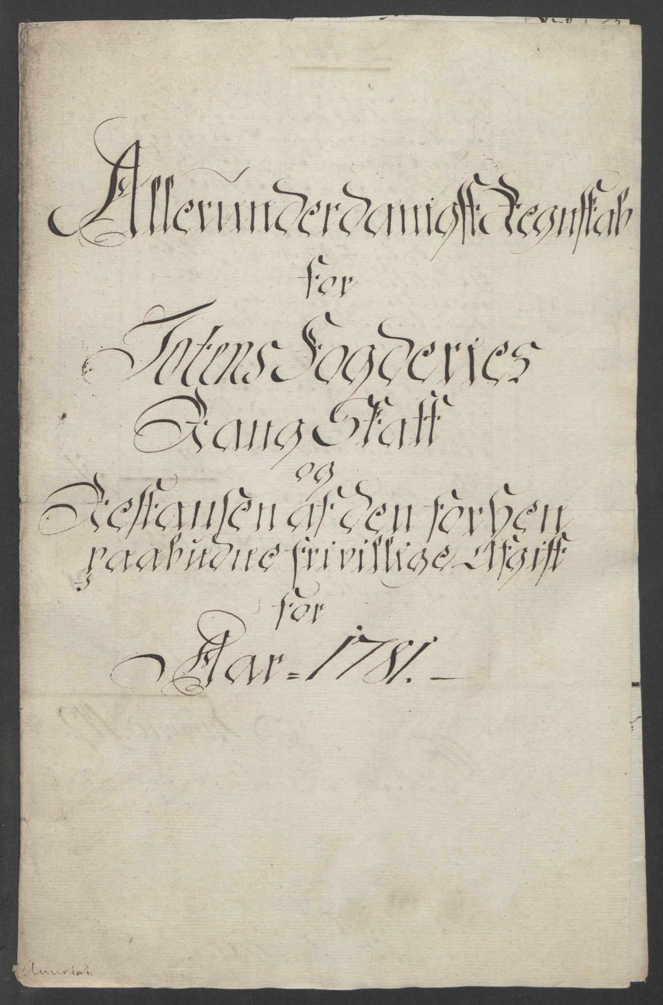 Rentekammeret inntil 1814, Reviderte regnskaper, Fogderegnskap, AV/RA-EA-4092/R19/L1399: Fogderegnskap Toten, Hadeland og Vardal, 1762-1783, p. 530