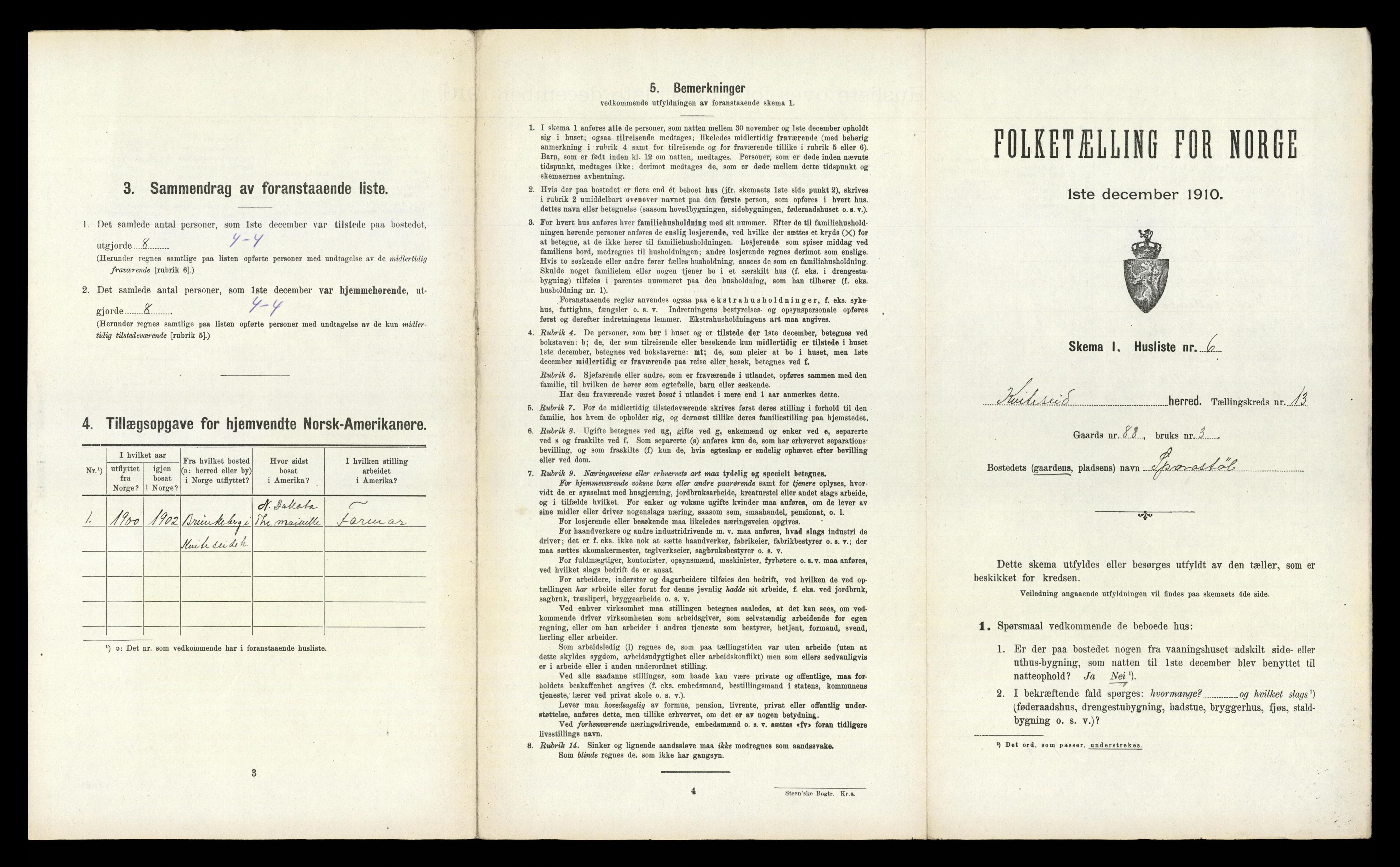 RA, 1910 census for Kviteseid, 1910, p. 1150