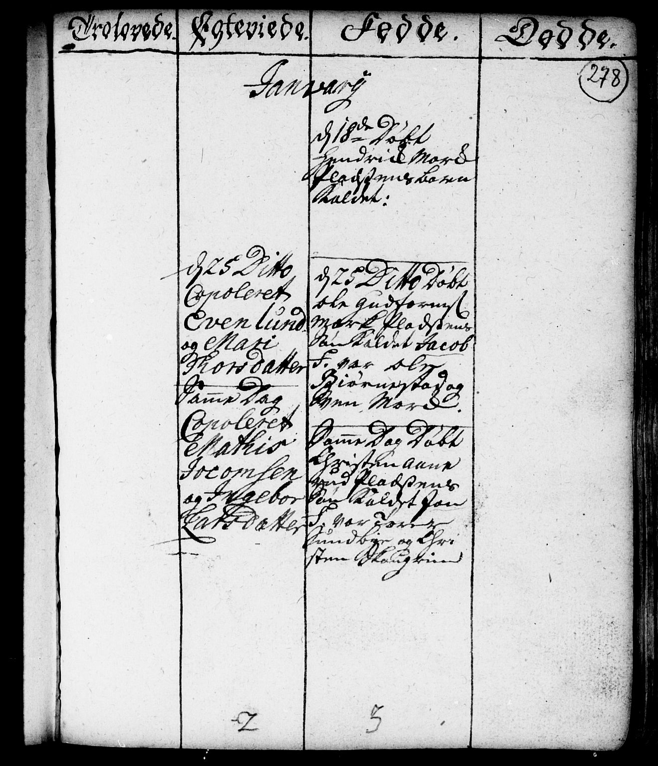 Spydeberg prestekontor Kirkebøker, AV/SAO-A-10924/F/Fa/L0001: Parish register (official) no. I 1, 1696-1738, p. 278