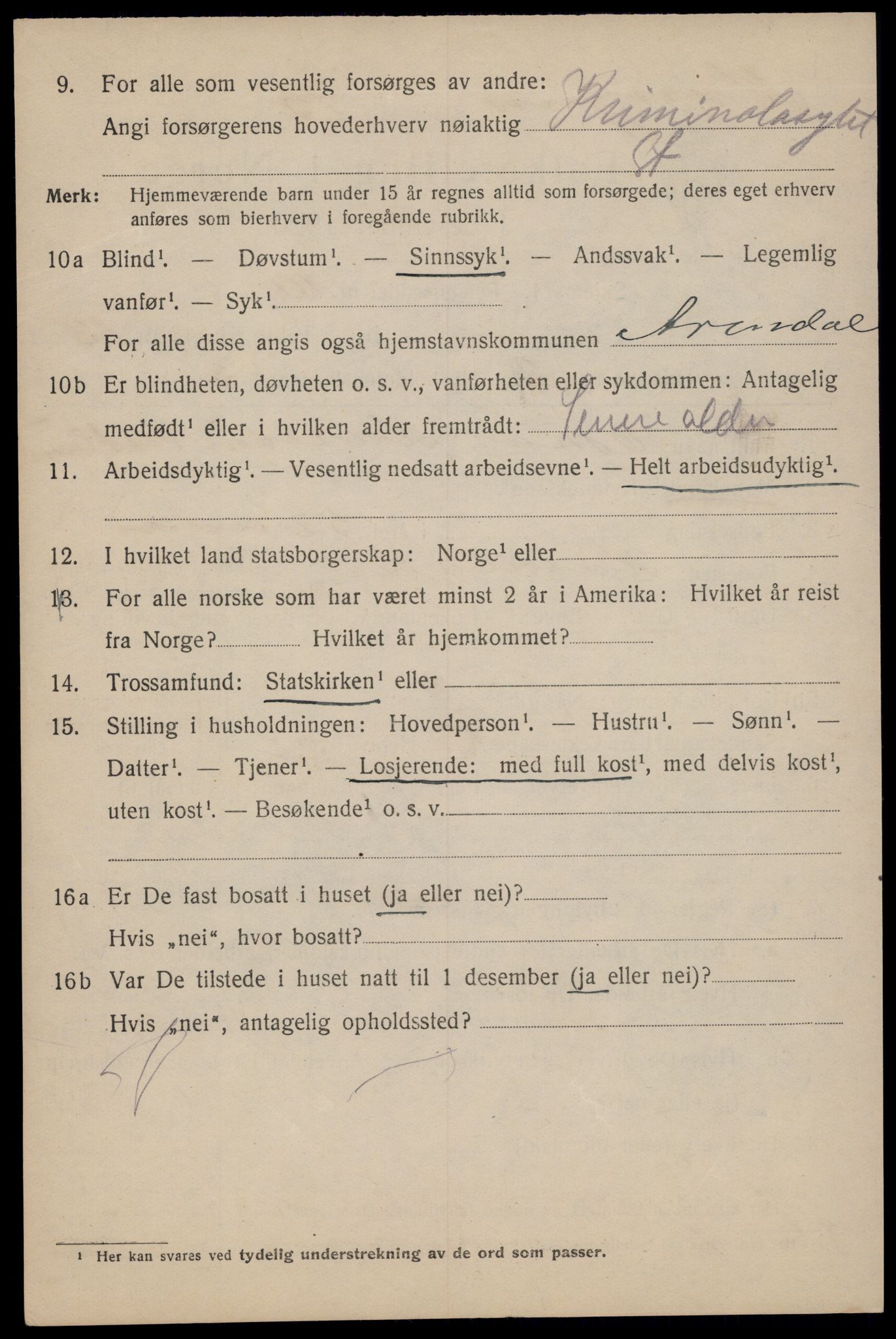 SAT, 1920 census for Trondheim, 1920, p. 50123