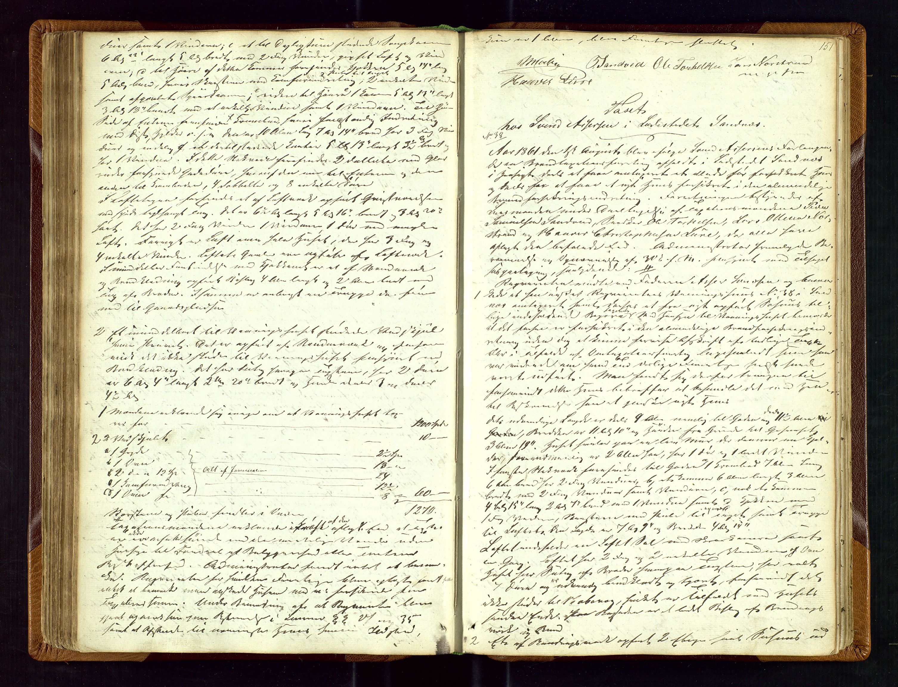Høyland/Sandnes lensmannskontor, AV/SAST-A-100166/Goa/L0001: Takstprotokoll, 1846-1880, p. 150b-151a