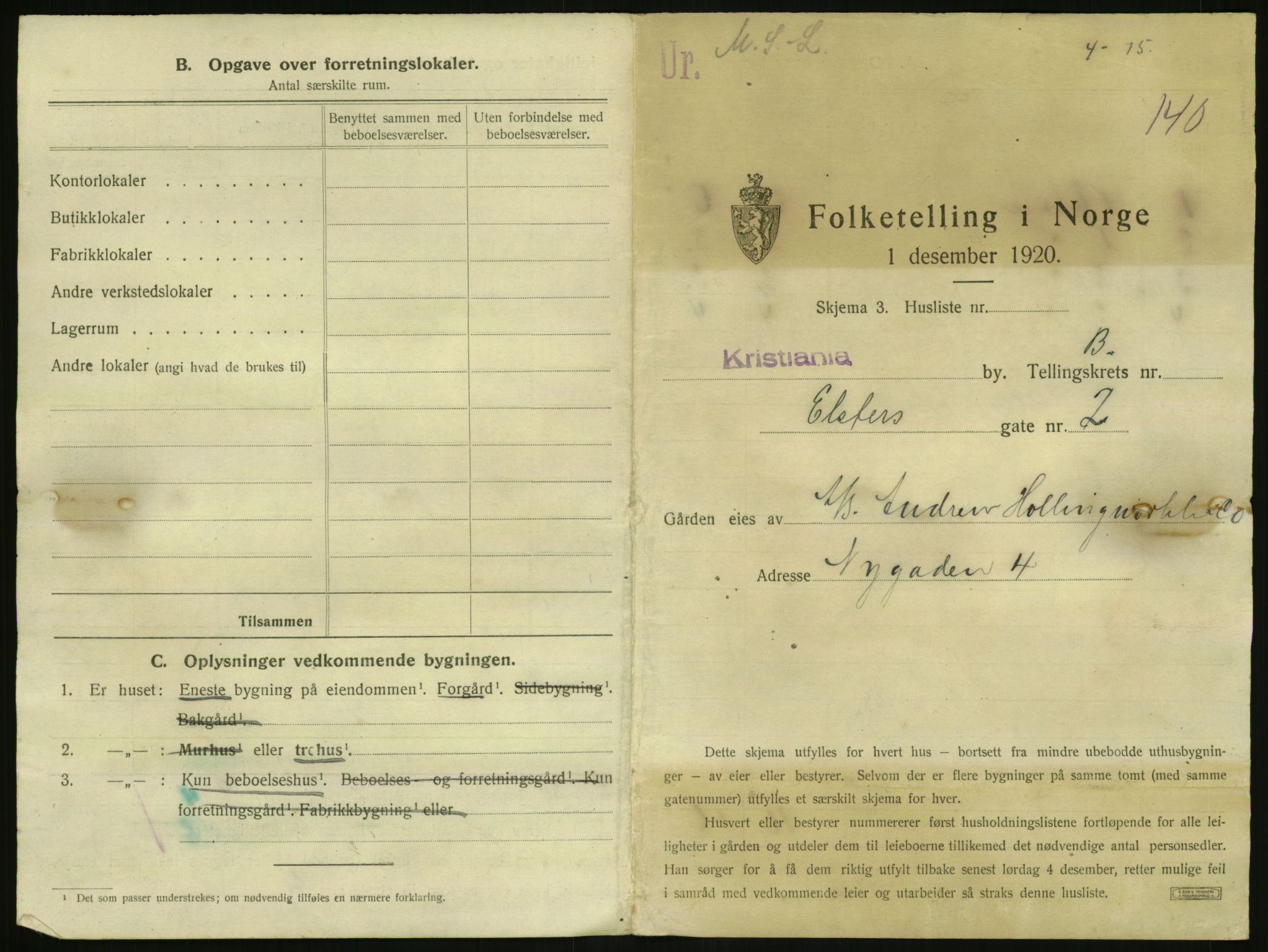 SAO, 1920 census for Kristiania, 1920, p. 19824