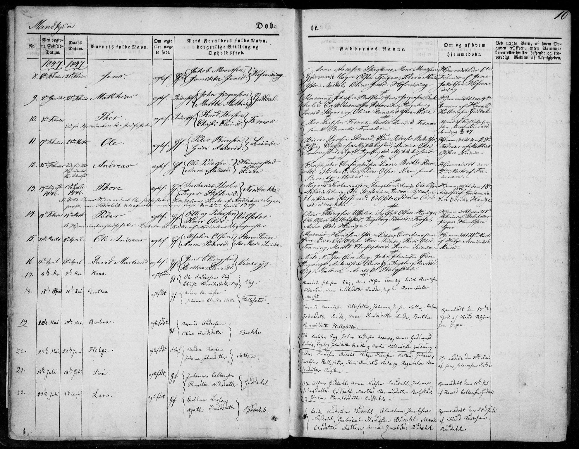 Stryn Sokneprestembete, AV/SAB-A-82501: Parish register (official) no. A 2, 1844-1861, p. 10