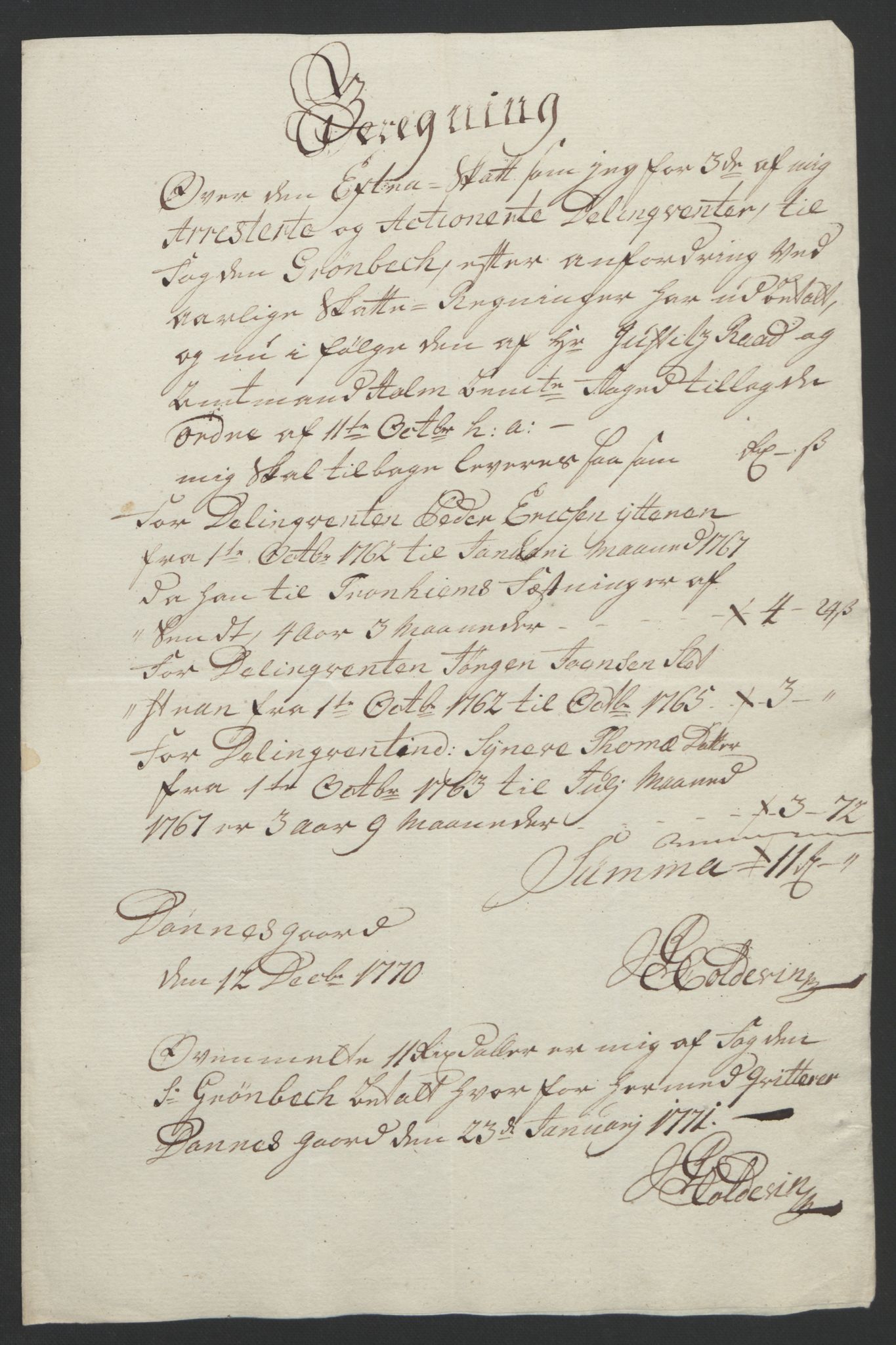 Rentekammeret inntil 1814, Reviderte regnskaper, Fogderegnskap, RA/EA-4092/R65/L4573: Ekstraskatten Helgeland, 1762-1772, p. 295