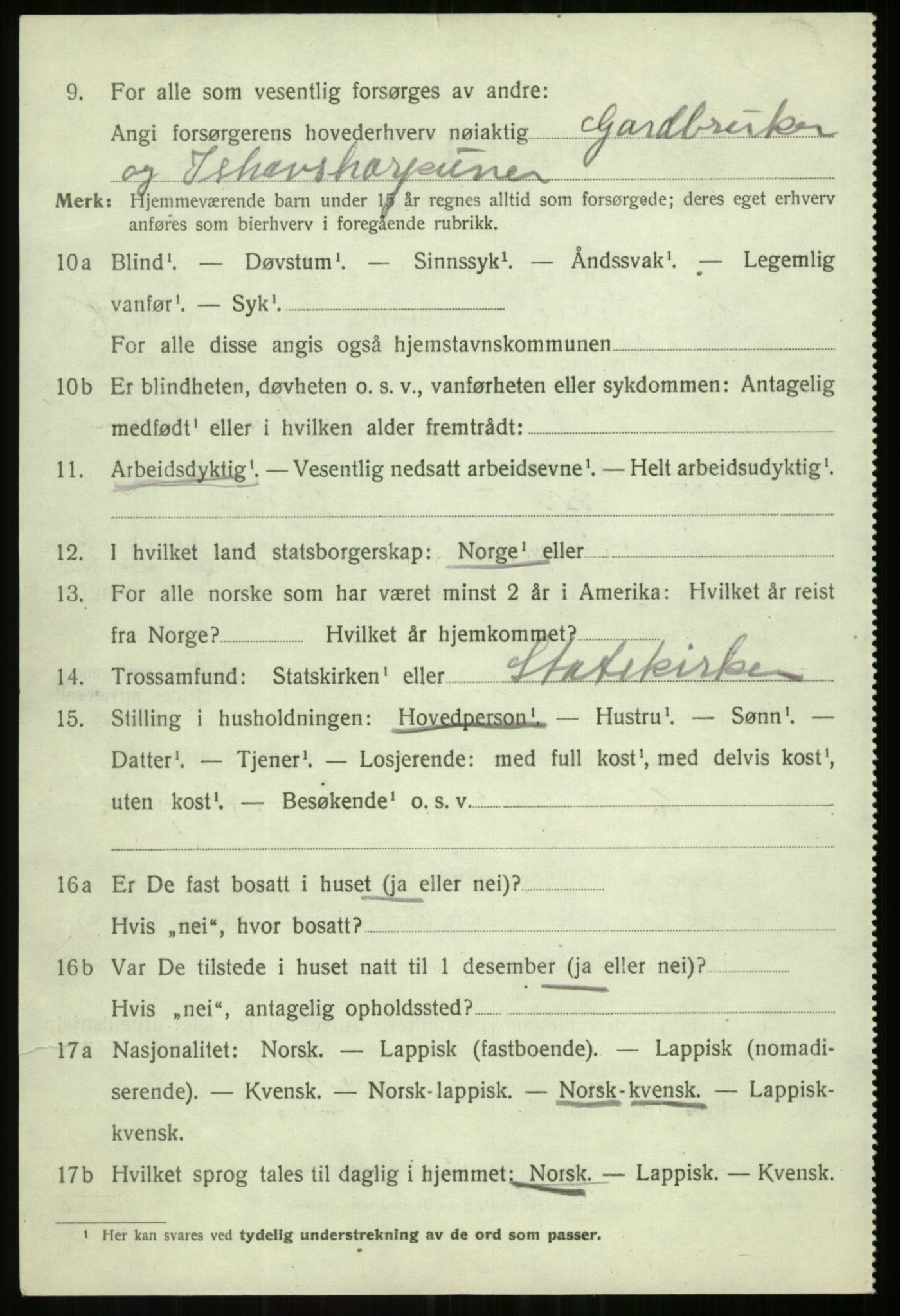 SATØ, 1920 census for Balsfjord, 1920, p. 4506