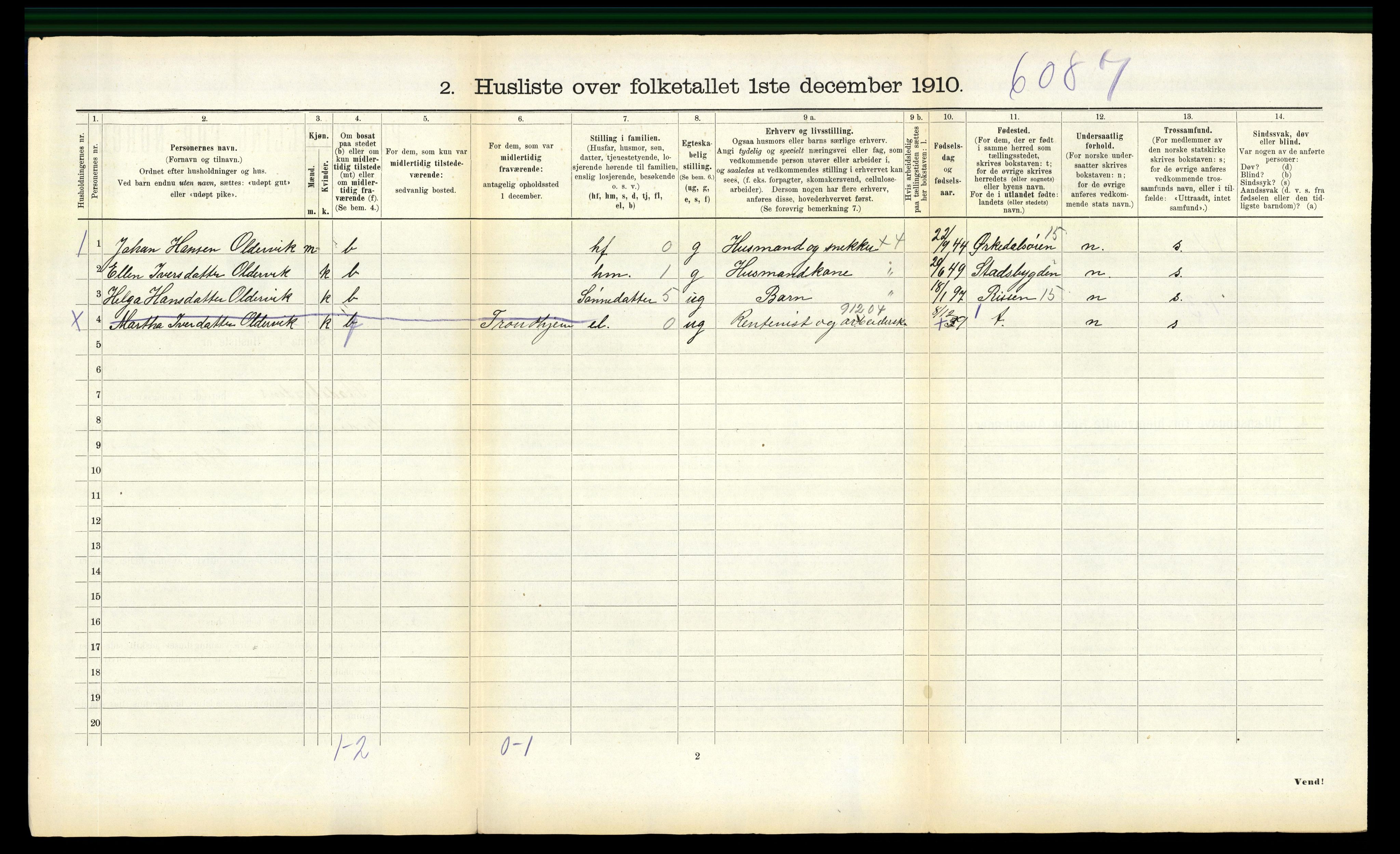 RA, 1910 census for Stadsbygd, 1910, p. 596