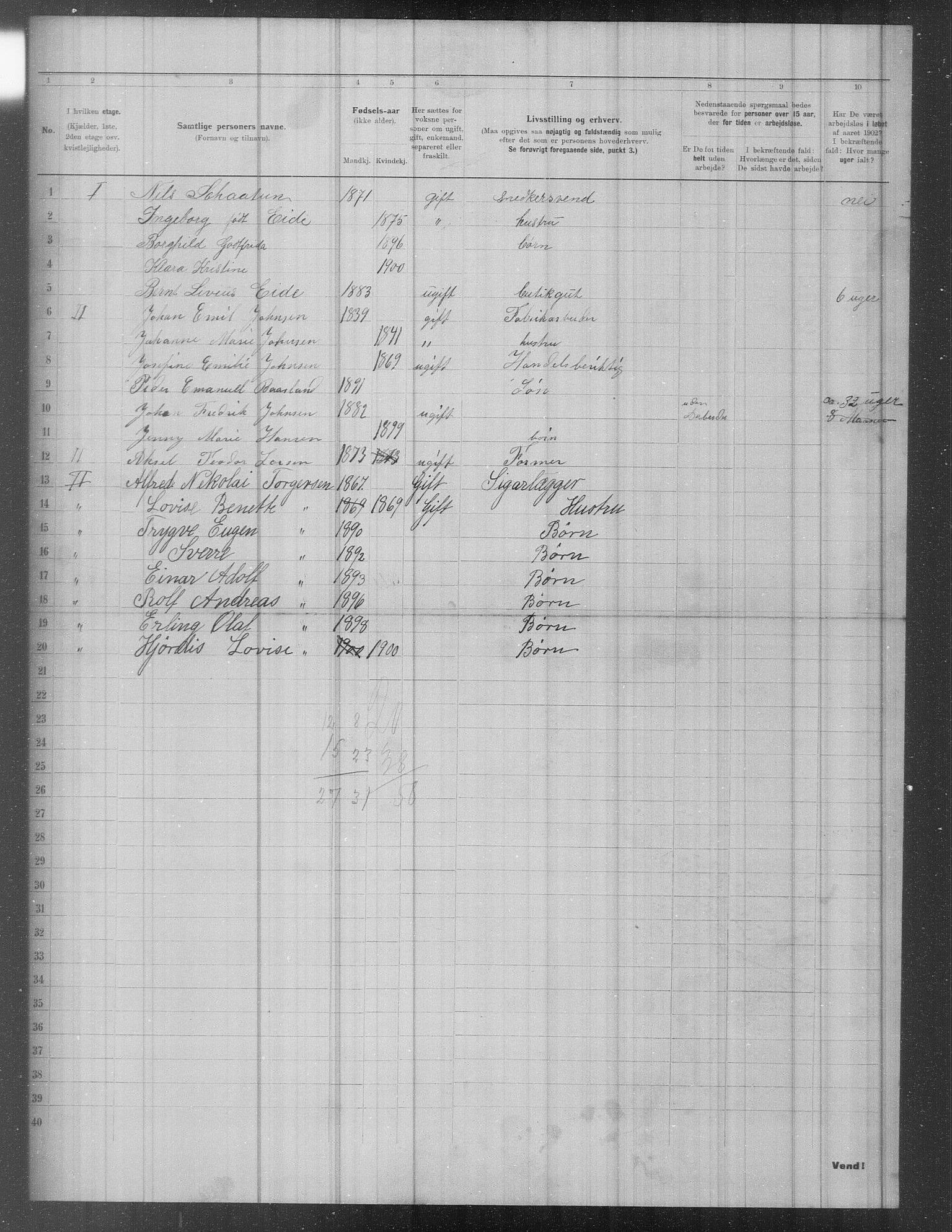 OBA, Municipal Census 1902 for Kristiania, 1902, p. 973