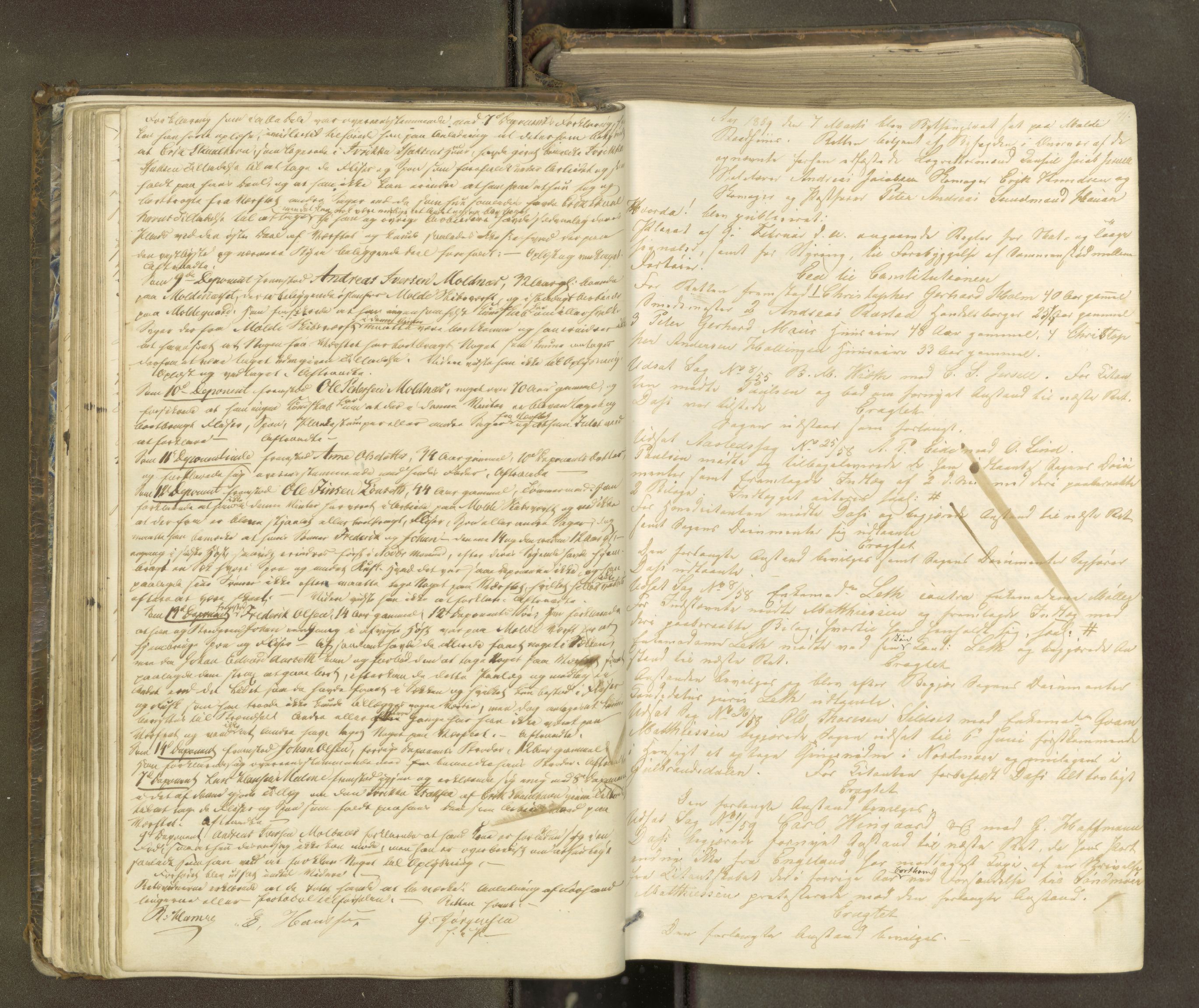 Molde byfogd, AV/SAT-A-0025/1/1A/L0009: Justisprotokoll, 1858-1863, p. 40b-41a