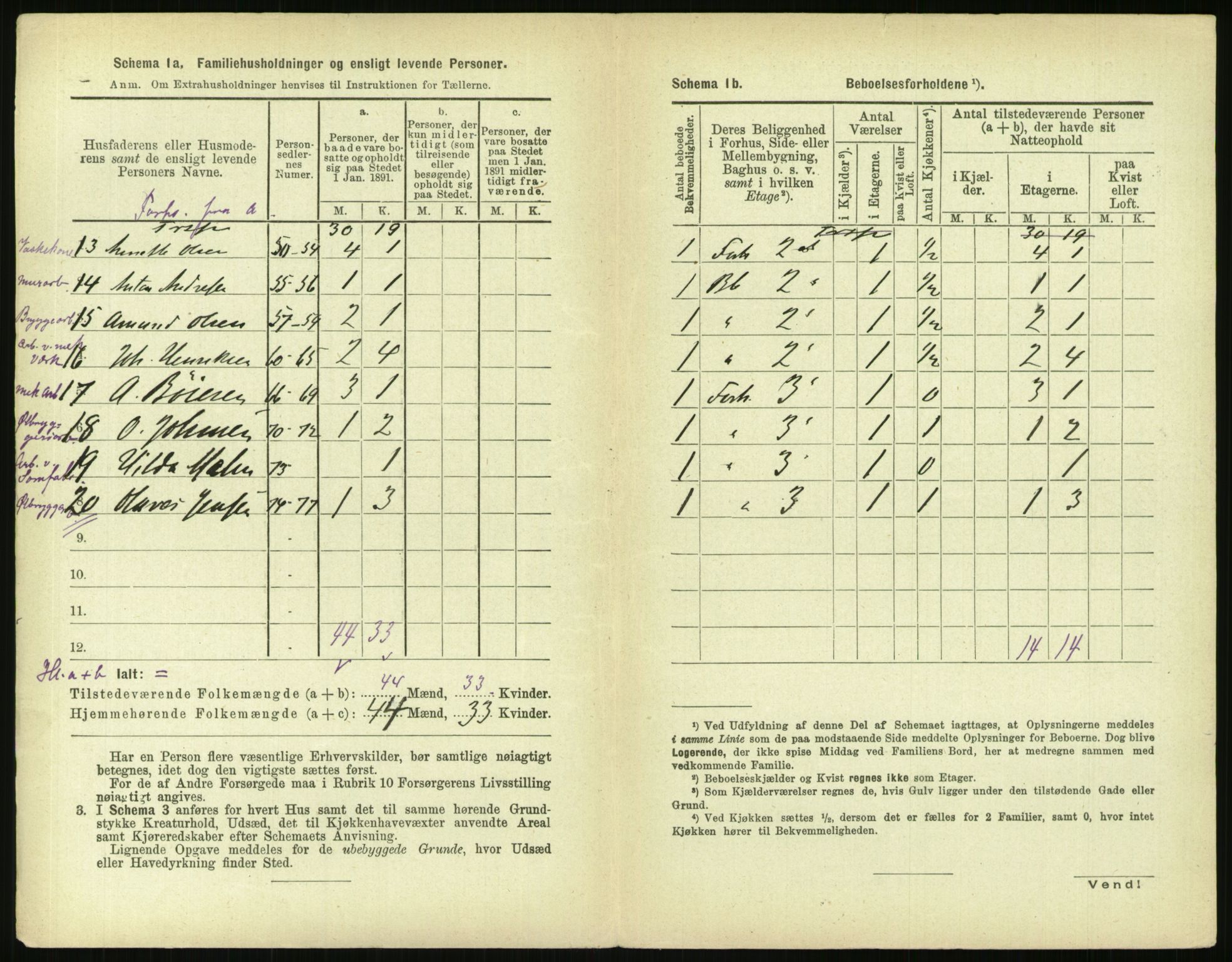 RA, 1891 census for 0301 Kristiania, 1891, p. 98071