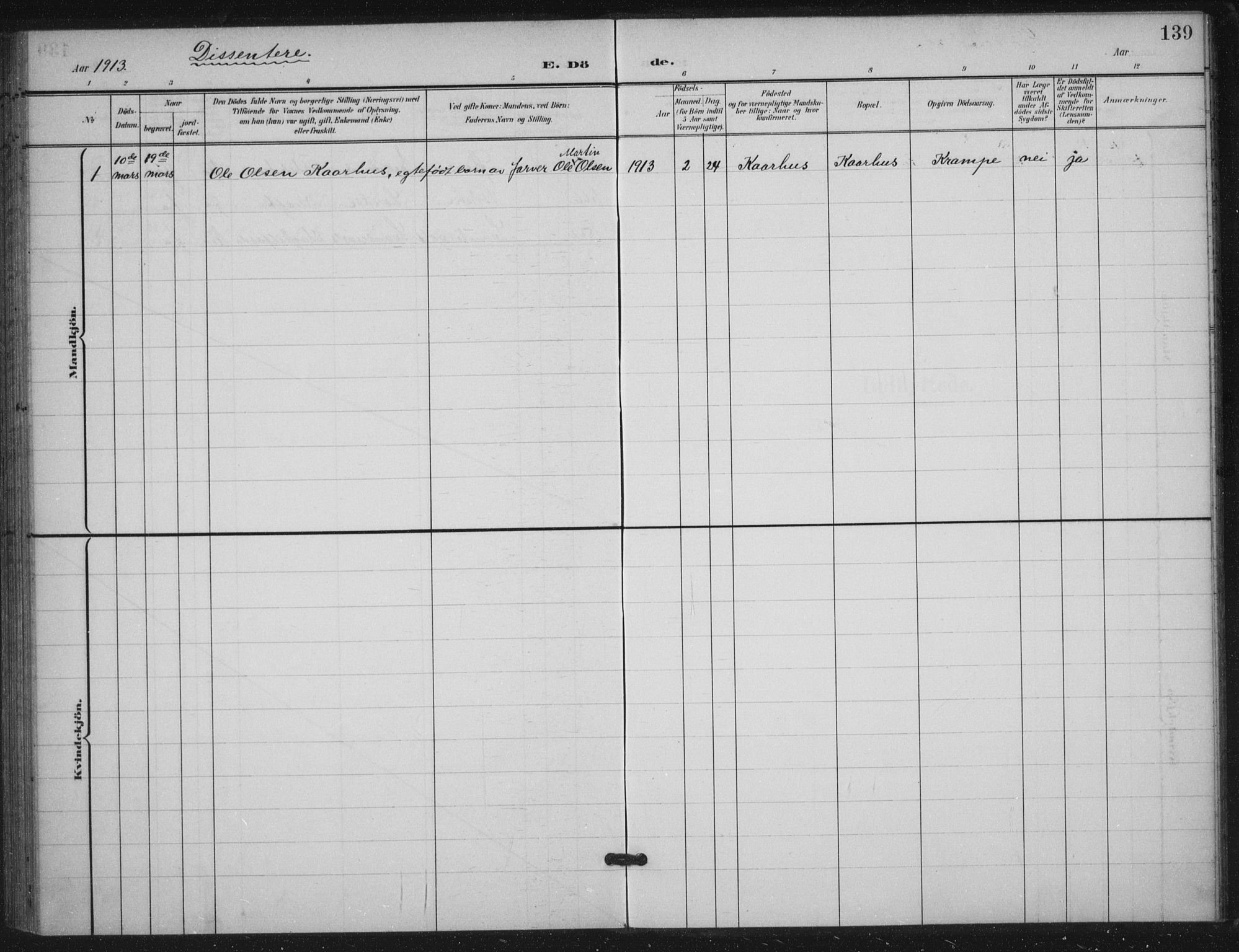 Skjold sokneprestkontor, SAST/A-101847/H/Ha/Haa/L0012: Parish register (official) no. A 12, 1899-1915, p. 139