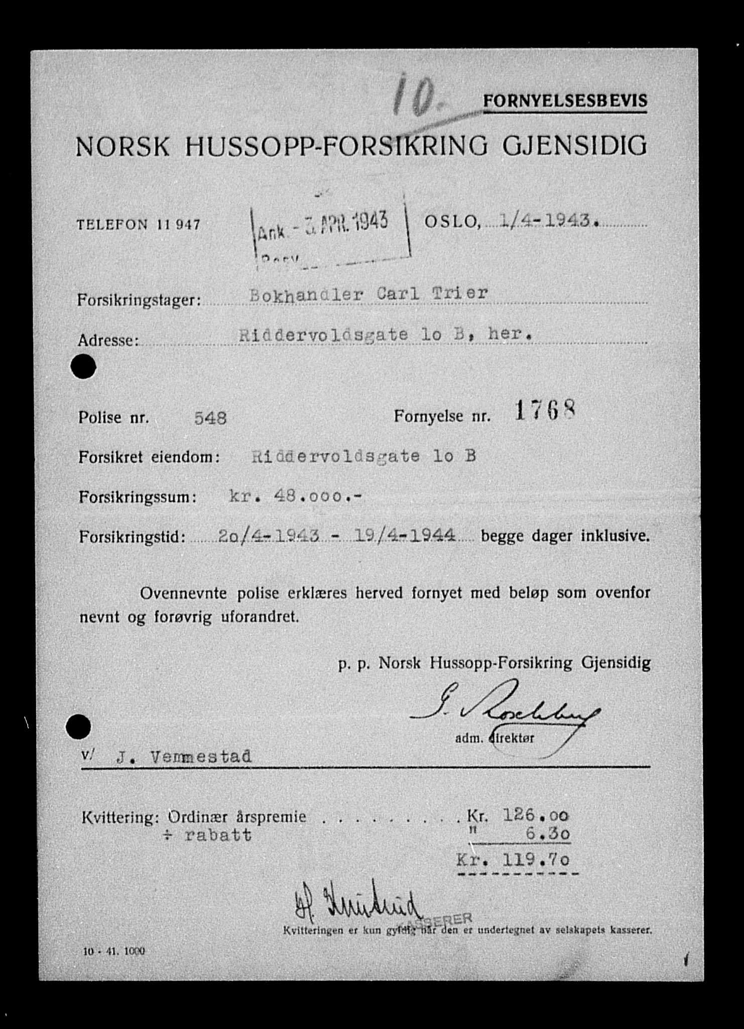 Justisdepartementet, Tilbakeføringskontoret for inndratte formuer, AV/RA-S-1564/H/Hc/Hcc/L0984: --, 1945-1947, p. 454
