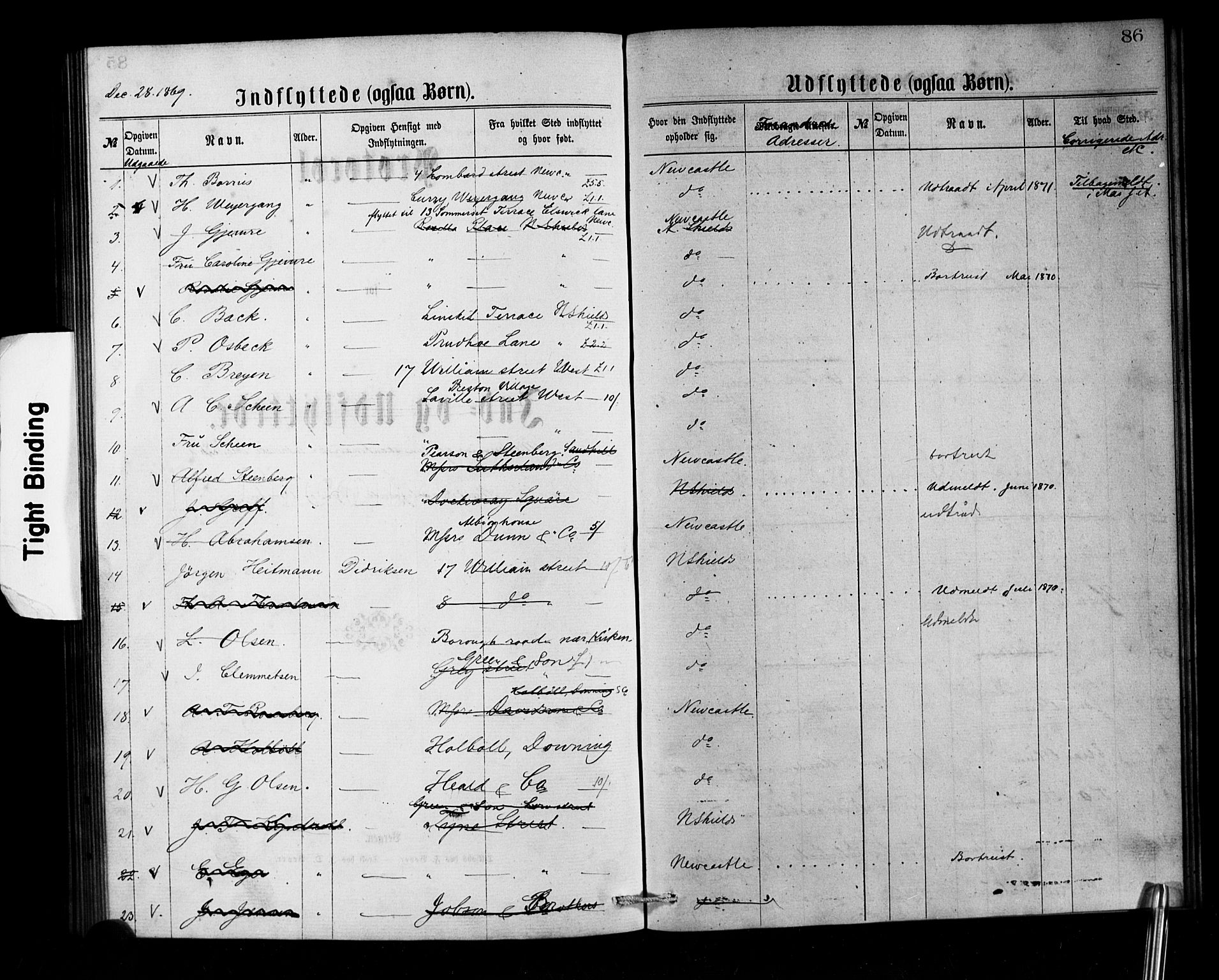 Den norske sjømannsmisjon i utlandet/Tyne-havnene (North Shields og New Castle), SAB/SAB/PA-0101/H/Ha/L0001: Parish register (official) no. A 1, 1865-1883, p. 86