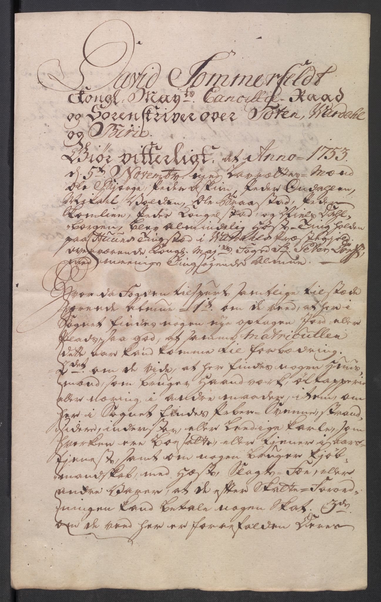 Rentekammeret inntil 1814, Reviderte regnskaper, Fogderegnskap, AV/RA-EA-4092/R18/L1349: Fogderegnskap Hadeland, Toten og Valdres, 1752-1753, p. 423