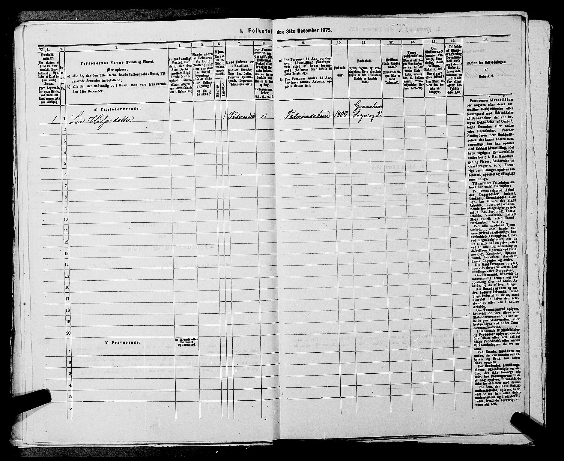 SAKO, 1875 census for 0824P Gransherad, 1875, p. 474