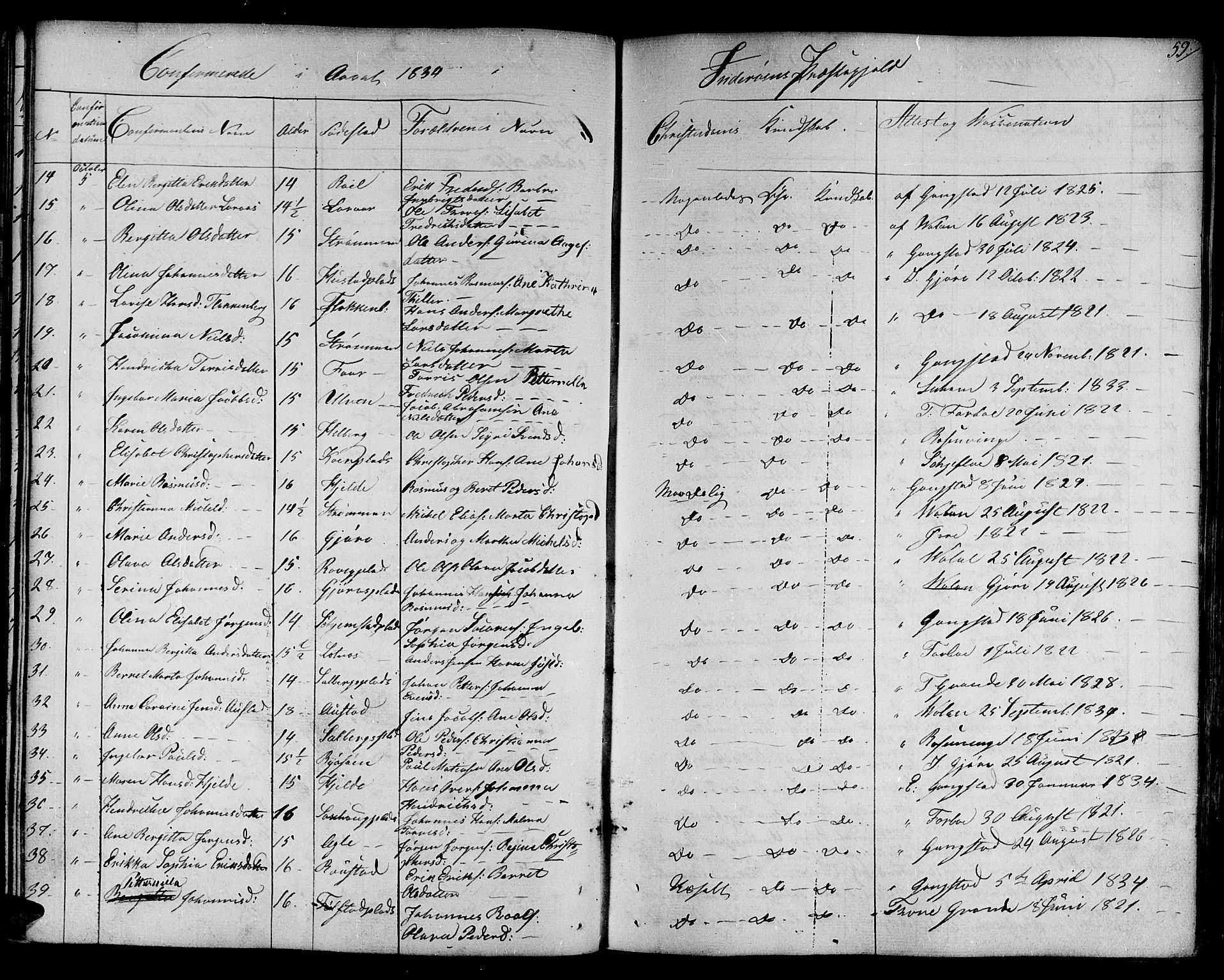 Ministerialprotokoller, klokkerbøker og fødselsregistre - Nord-Trøndelag, SAT/A-1458/730/L0277: Parish register (official) no. 730A06 /1, 1830-1839, p. 59
