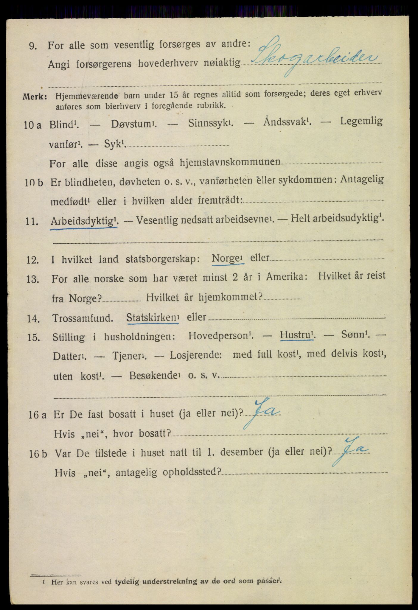 SAH, 1920 census for Hof, 1920, p. 7950