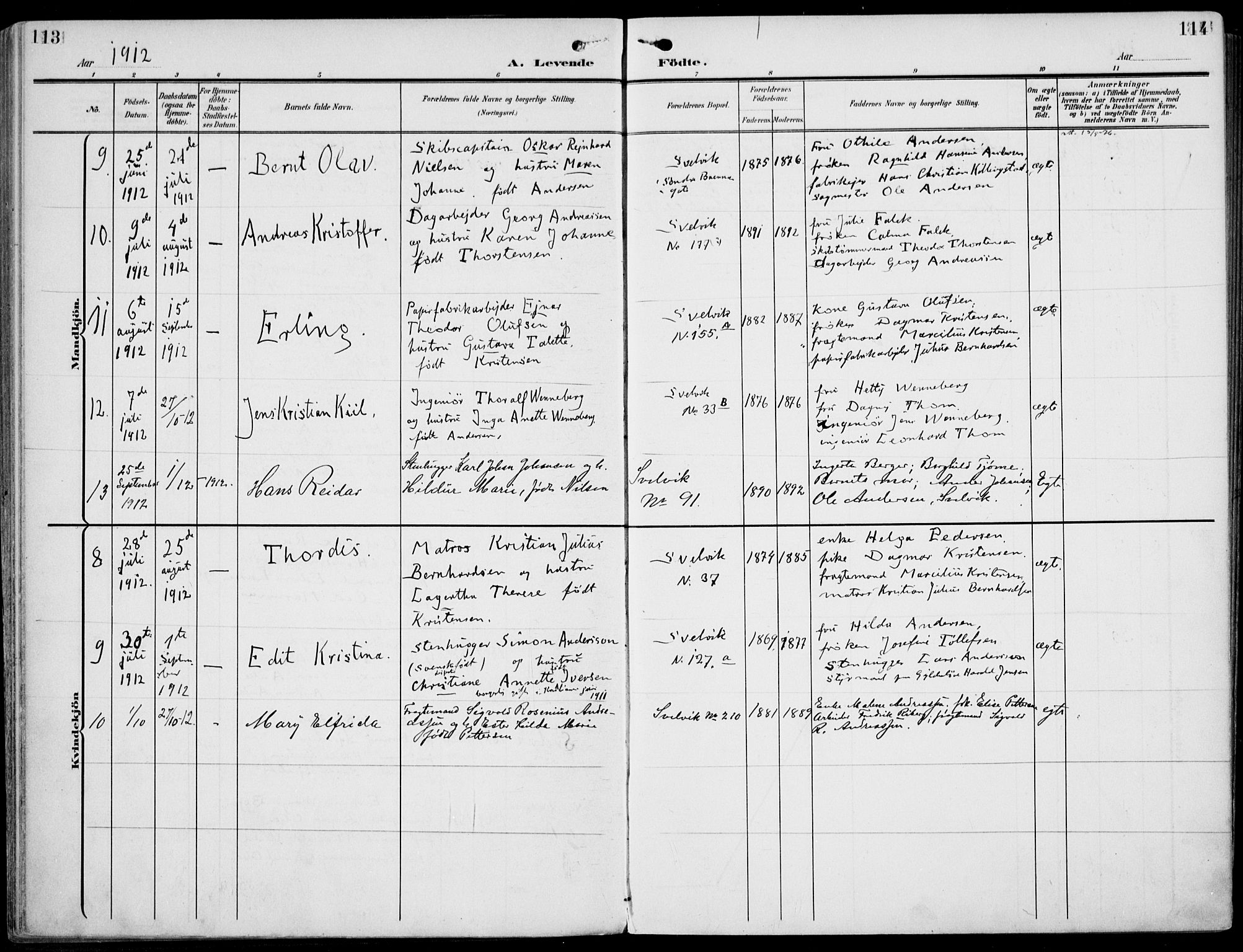 Strømm kirkebøker, AV/SAKO-A-322/F/Fb/L0002: Parish register (official) no. II 2, 1900-1919, p. 113-114