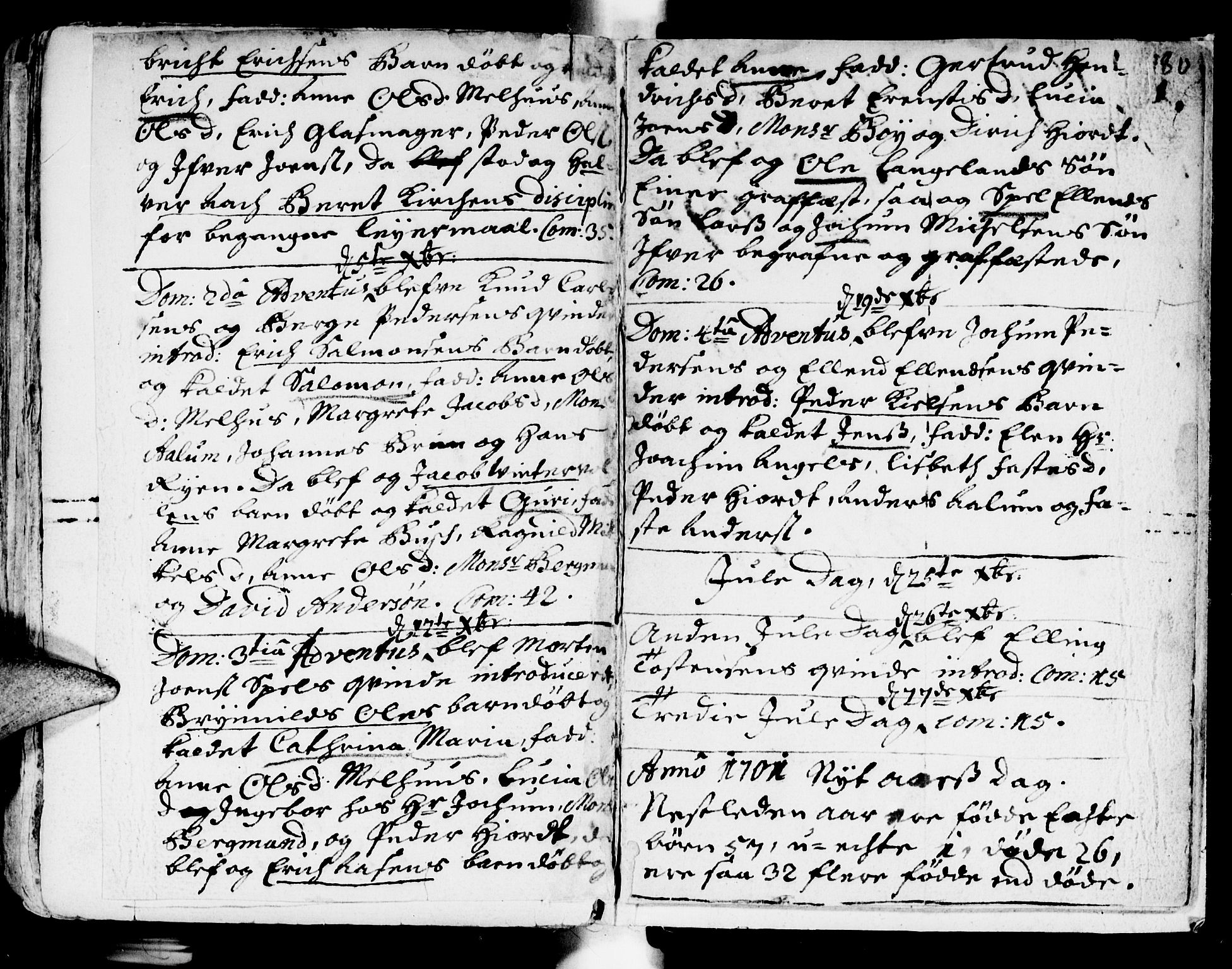 Ministerialprotokoller, klokkerbøker og fødselsregistre - Sør-Trøndelag, SAT/A-1456/681/L0923: Parish register (official) no. 681A01, 1691-1700, p. 180