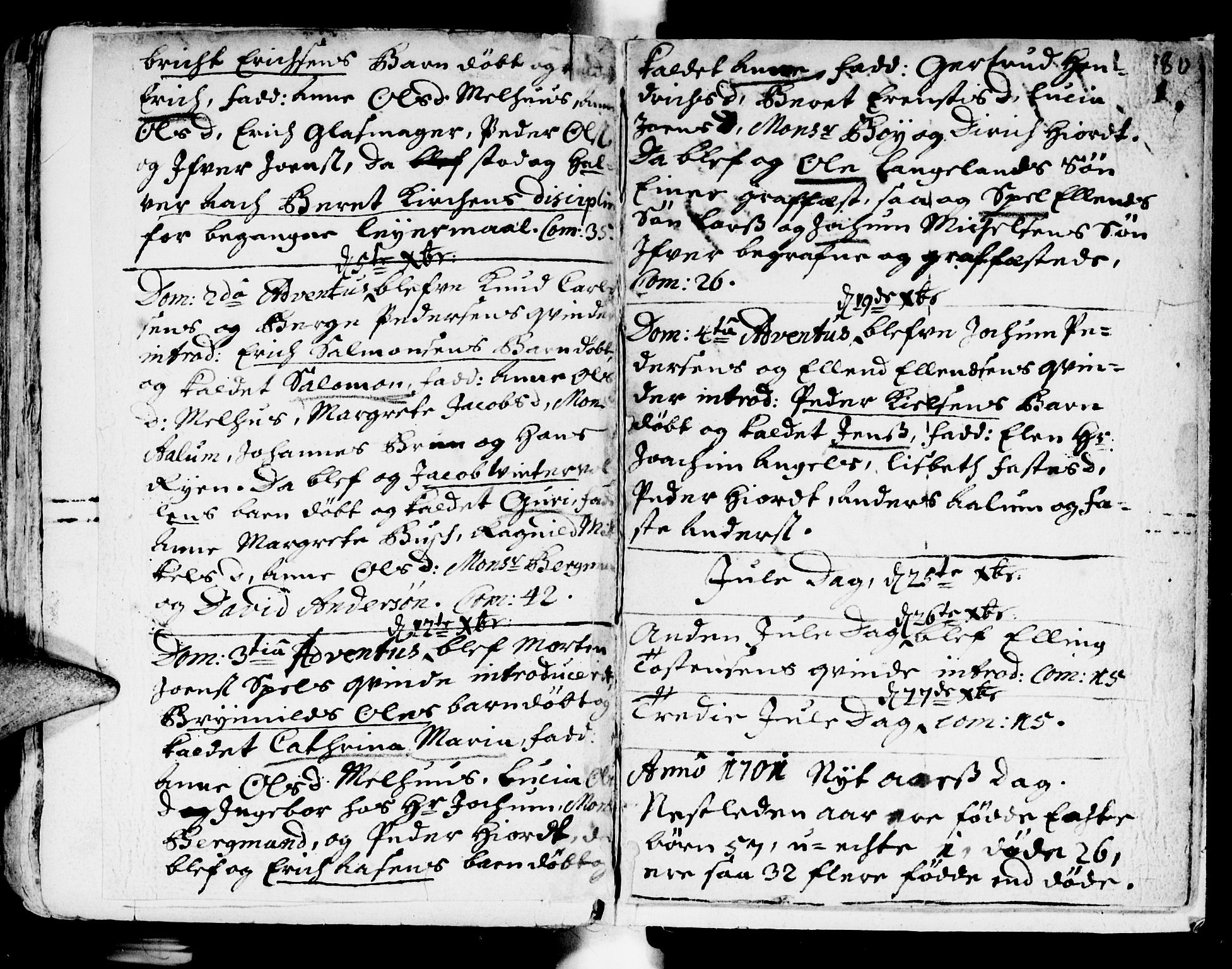 Ministerialprotokoller, klokkerbøker og fødselsregistre - Sør-Trøndelag, AV/SAT-A-1456/681/L0923: Parish register (official) no. 681A01, 1691-1700, p. 180